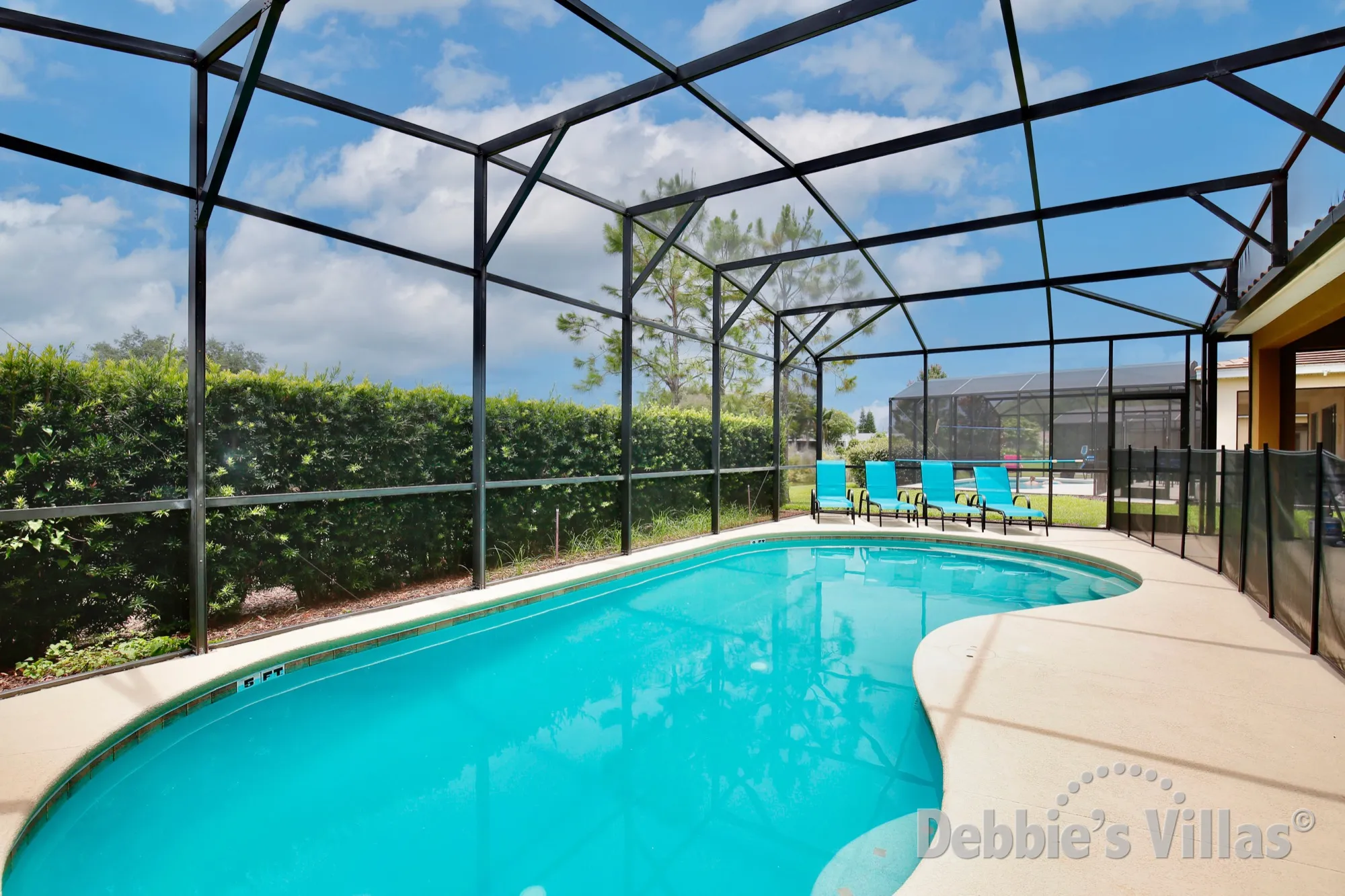 Private sun-drenched pool at this Davenport vacation villa