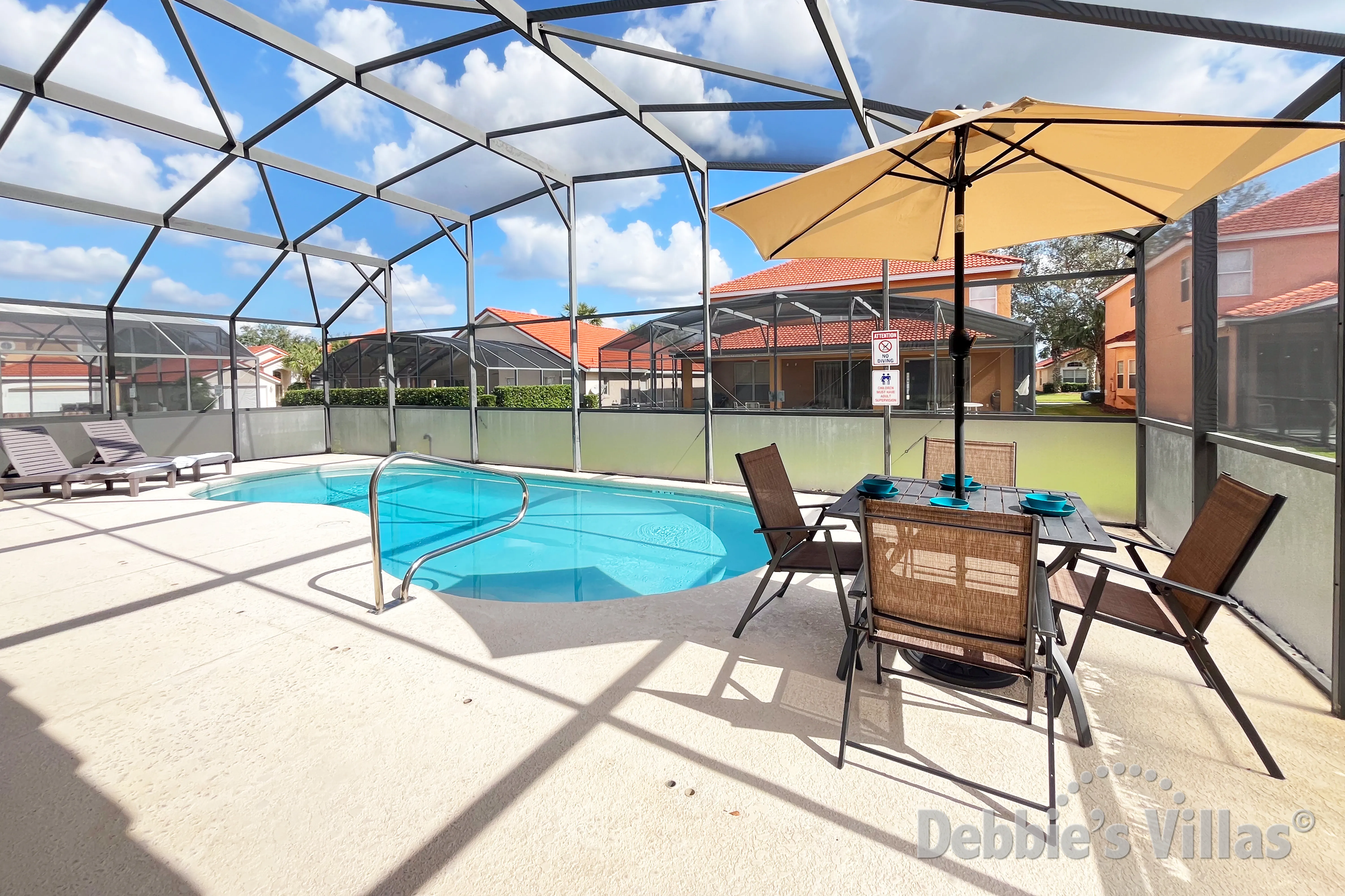 Private pool at this vacation villa on Solana in Davenport