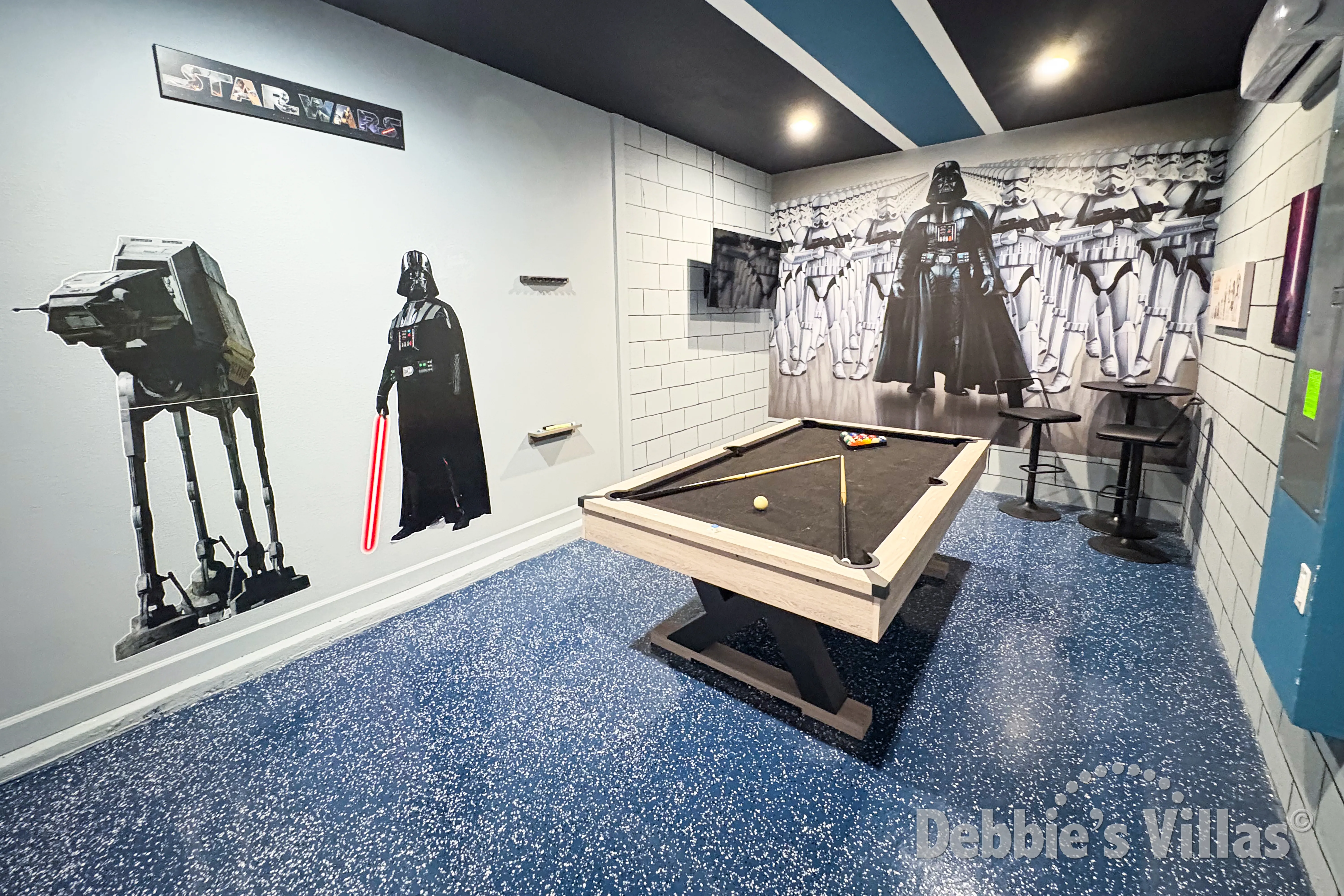 Air-conditioned games room at this vacation villa on ChampionsGate in Davenport