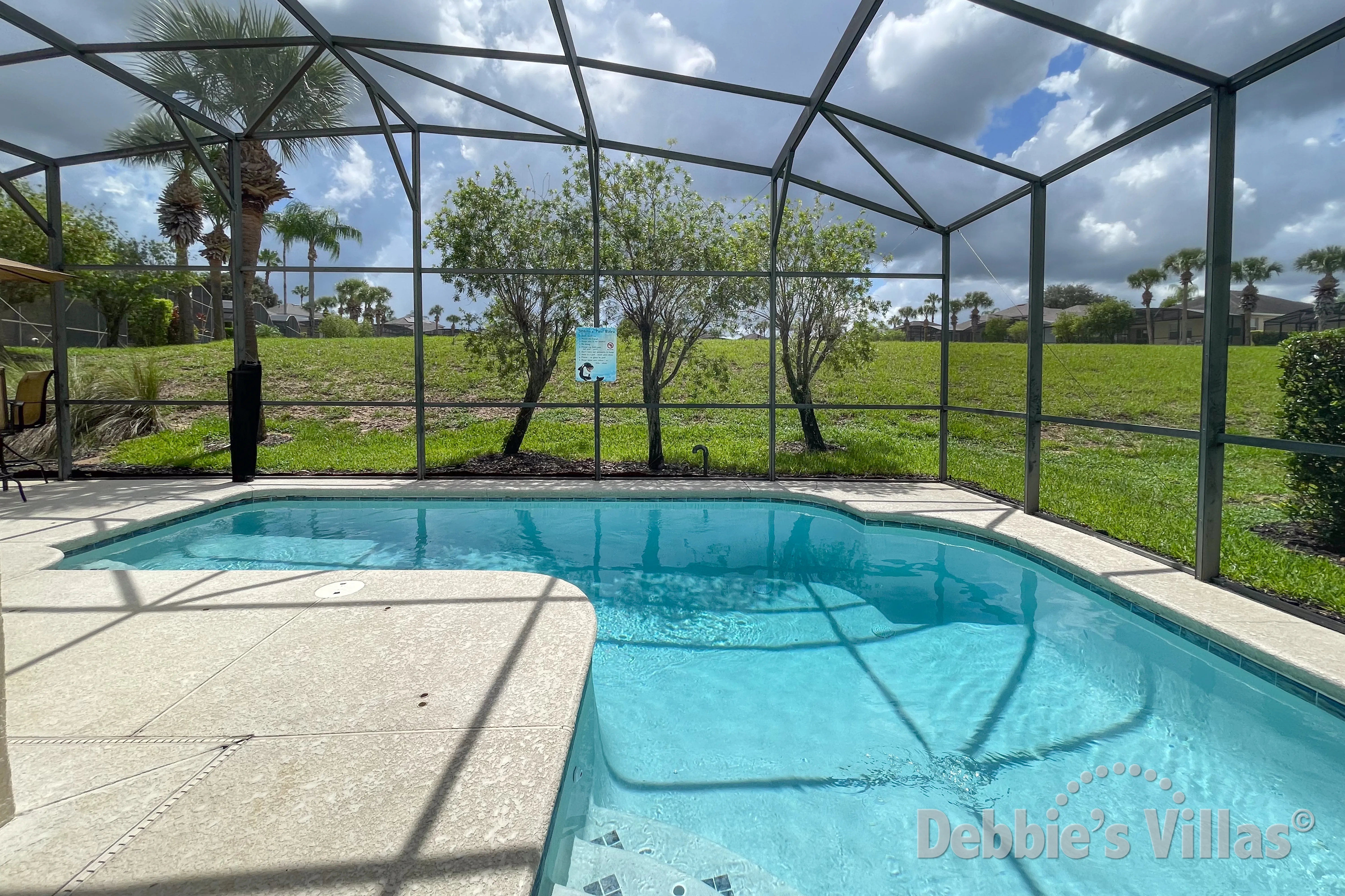 Private pool at this vacation villa on Calabay Parc in Davenport