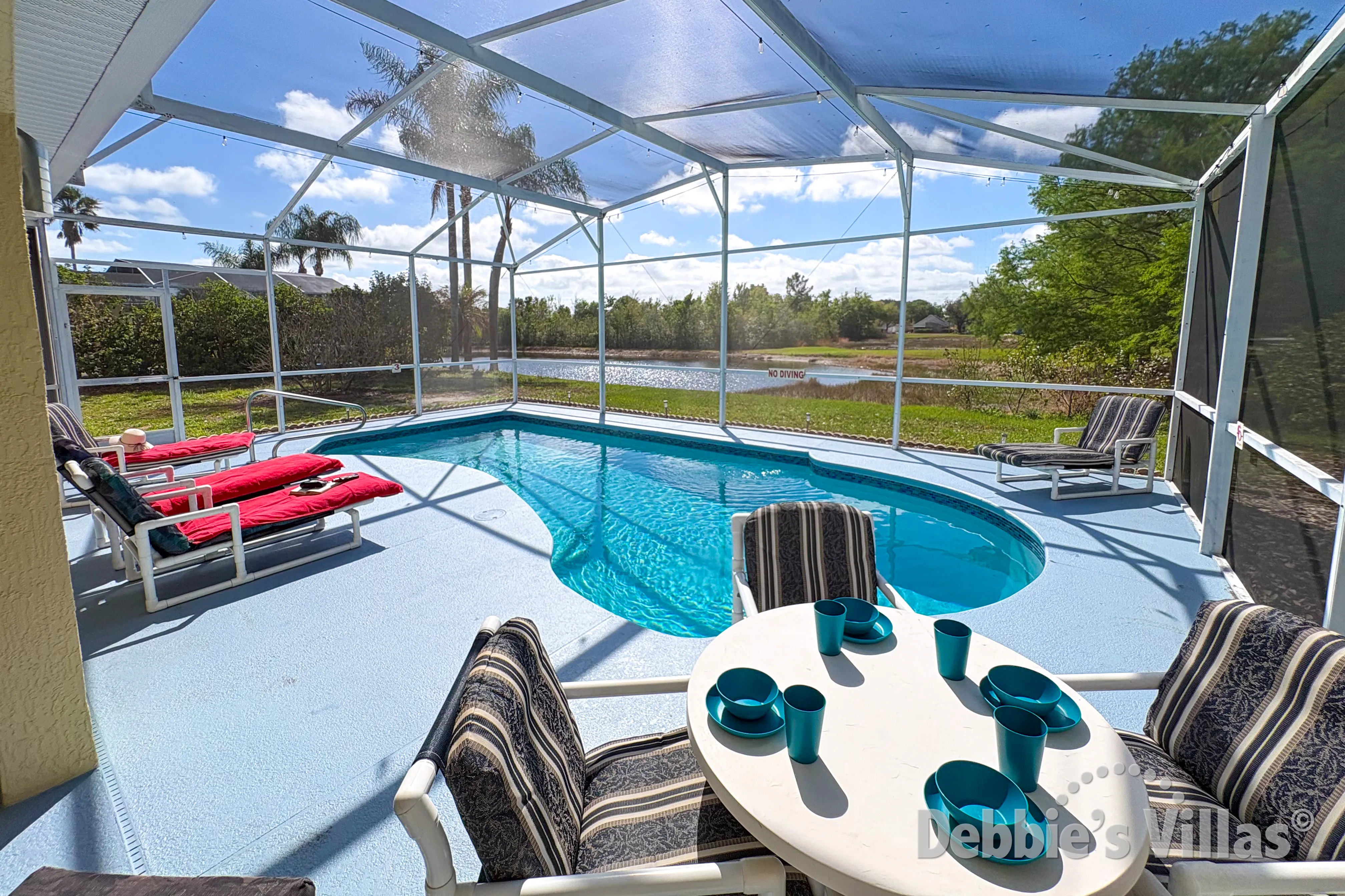 Lake views and no overlooking rear neighbours at this vacation villa in Davenport 