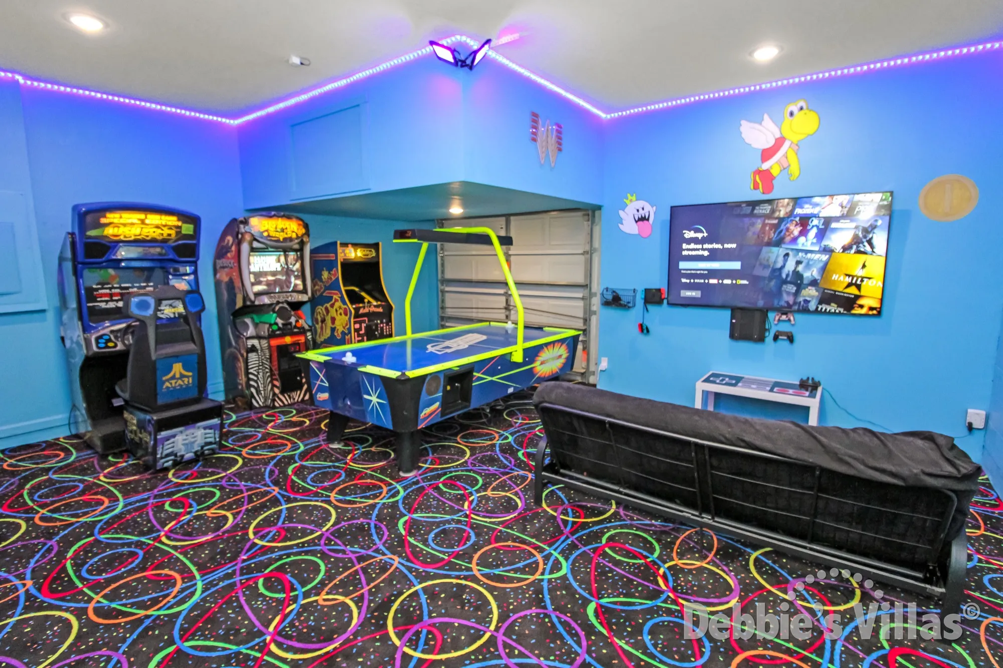 Air-conditioned games room in this Windsor Hills villa in Kissimmee