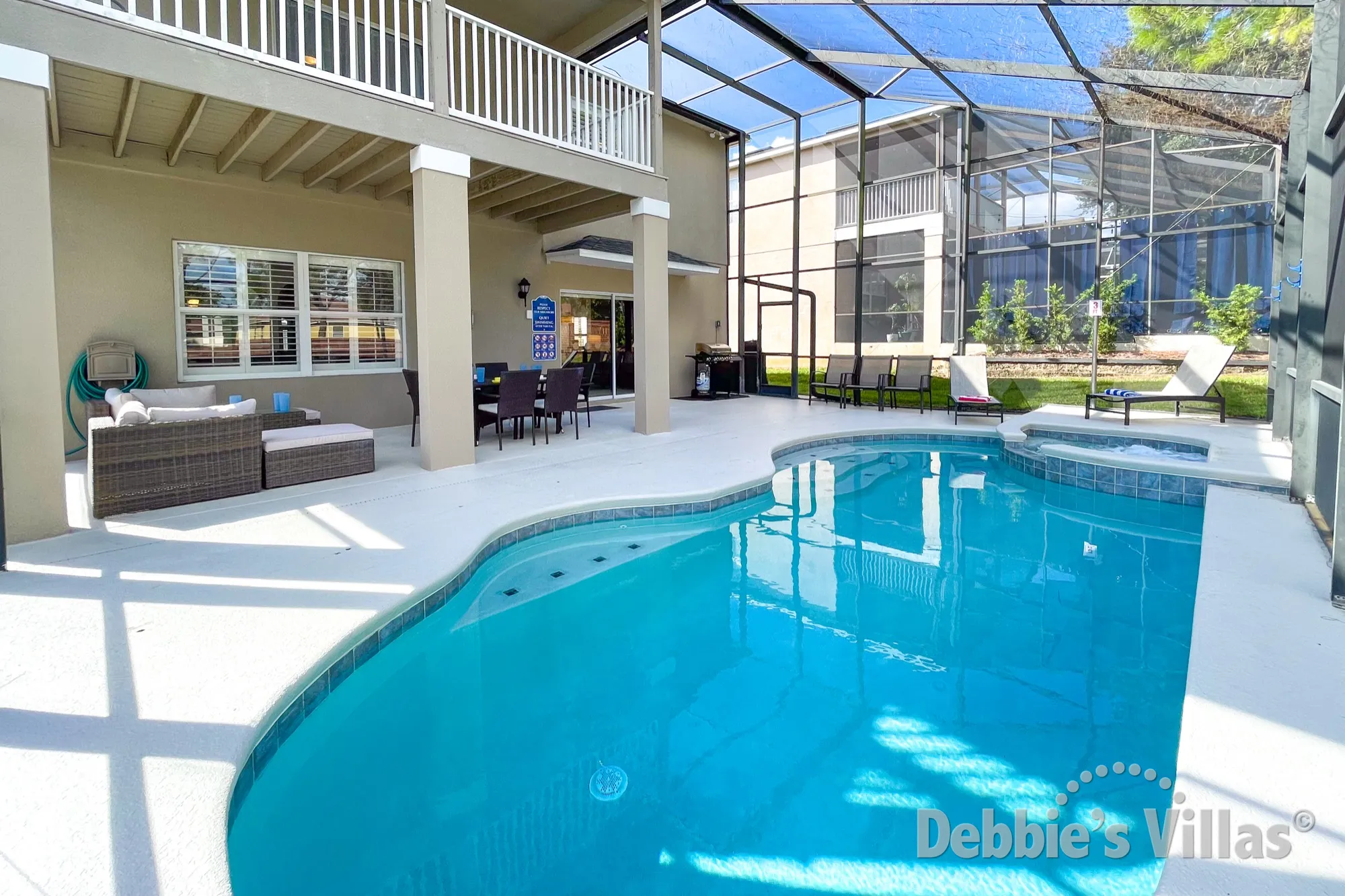 Stunning pool and spa deck at this West Haven-The Hamlet vacation villa