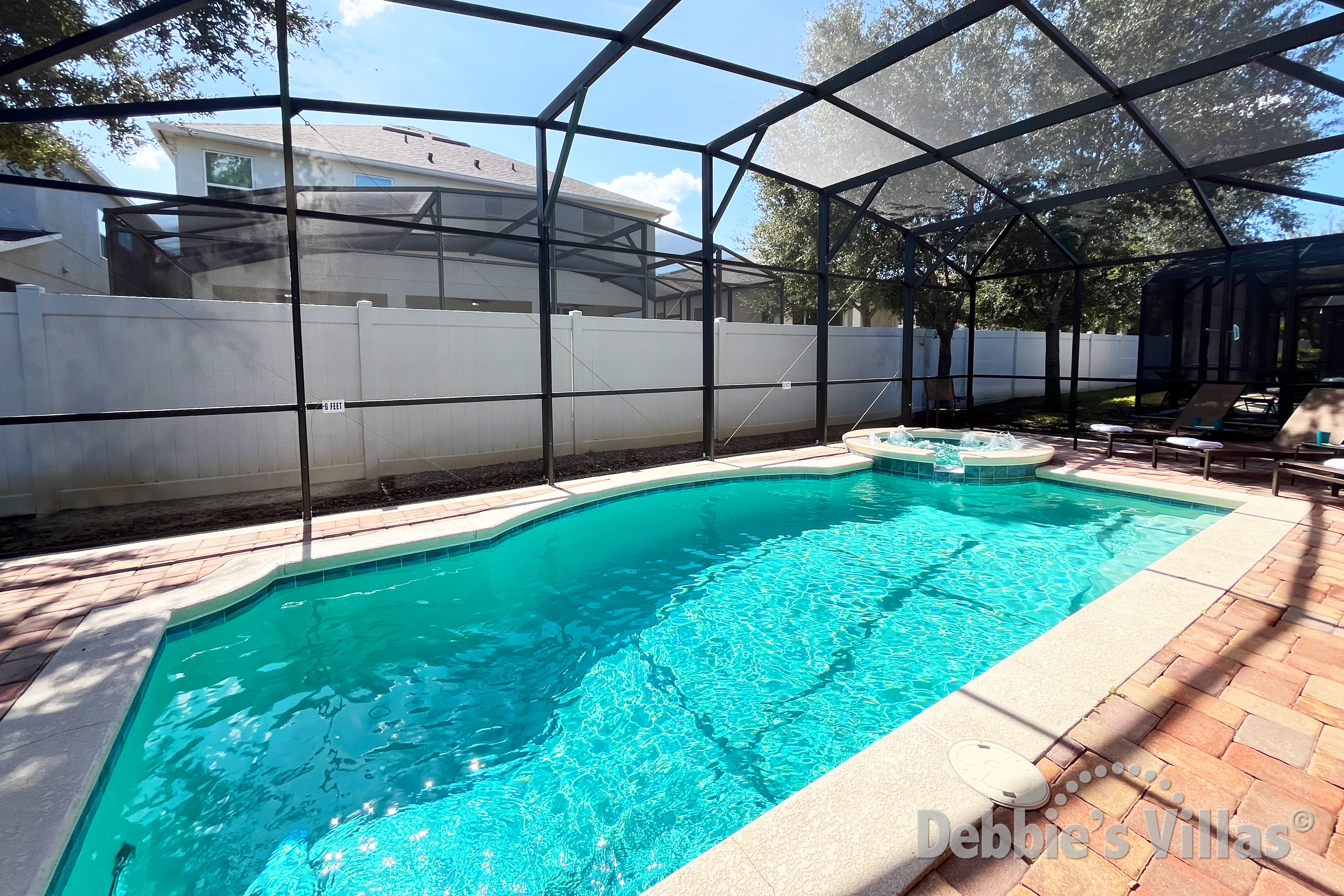 Private south-facing pool and spa at this vacation villa on West Haven - The Dales in Davenport