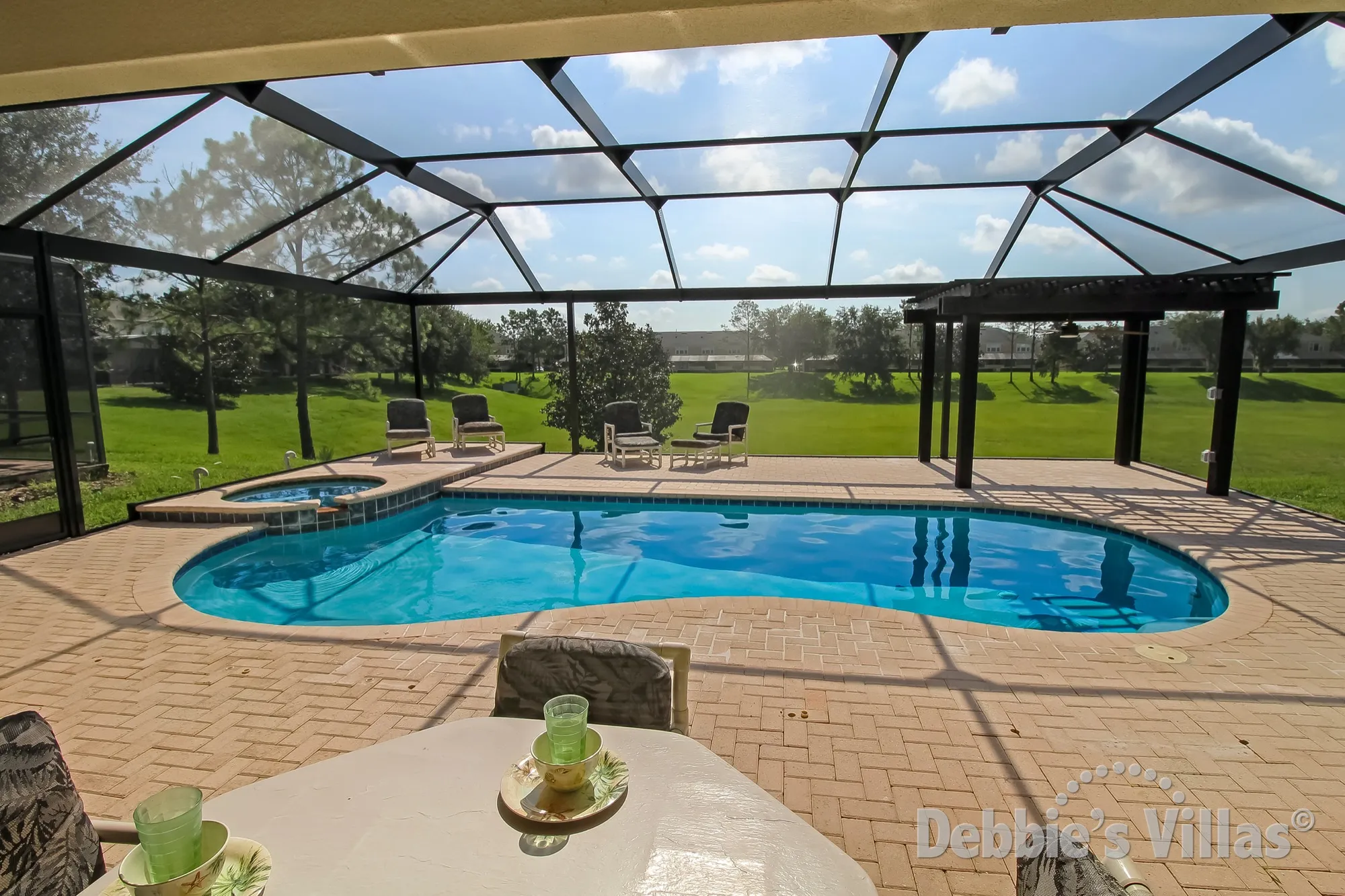 No rear neighbours overlooking your Windsor Hills pool and spa