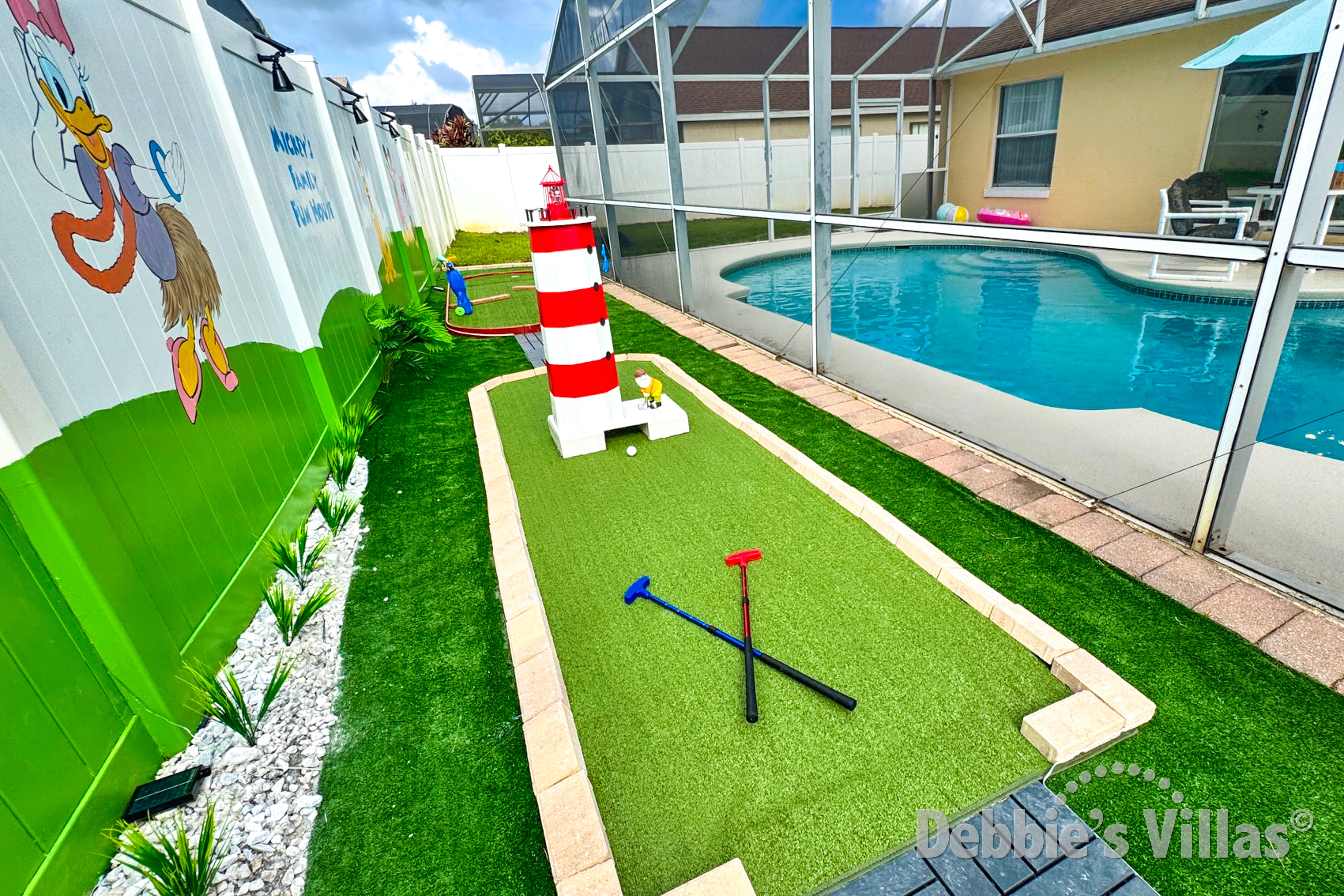Mini golf course at this Kissimmee vacation villa 
