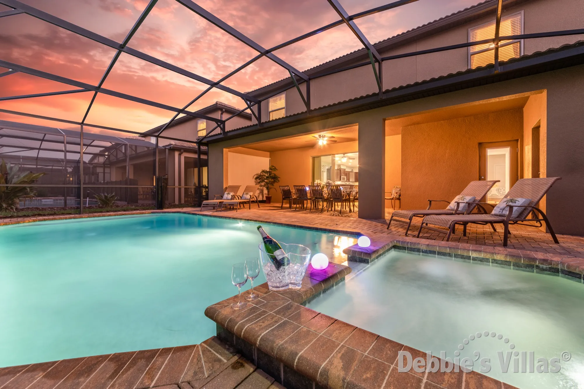 Private pool and spa at this Windsor at Westside vacation villa