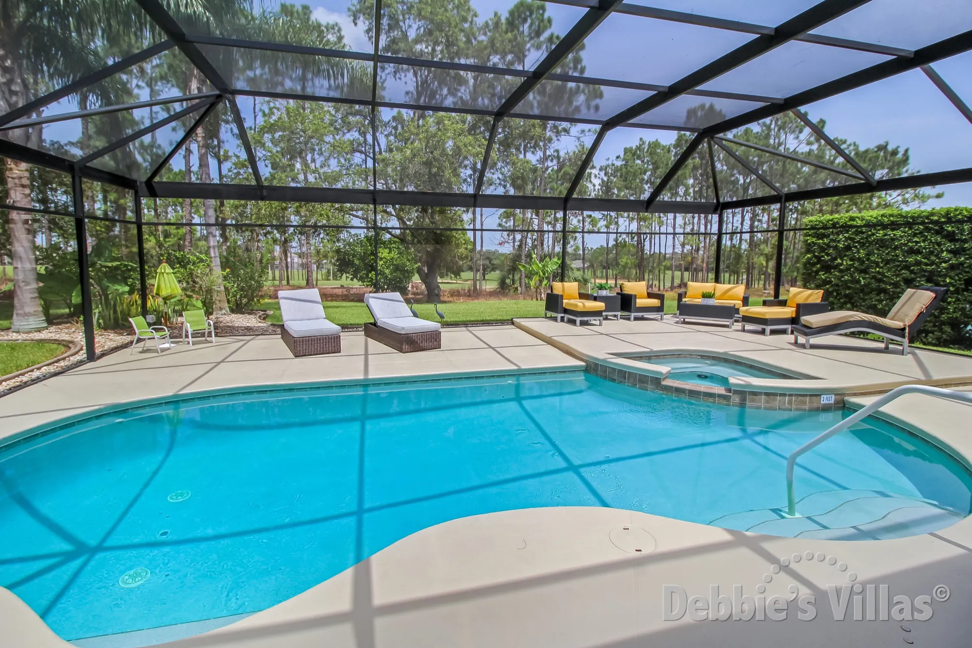 Private pool with woodland view on Highlands Reserve