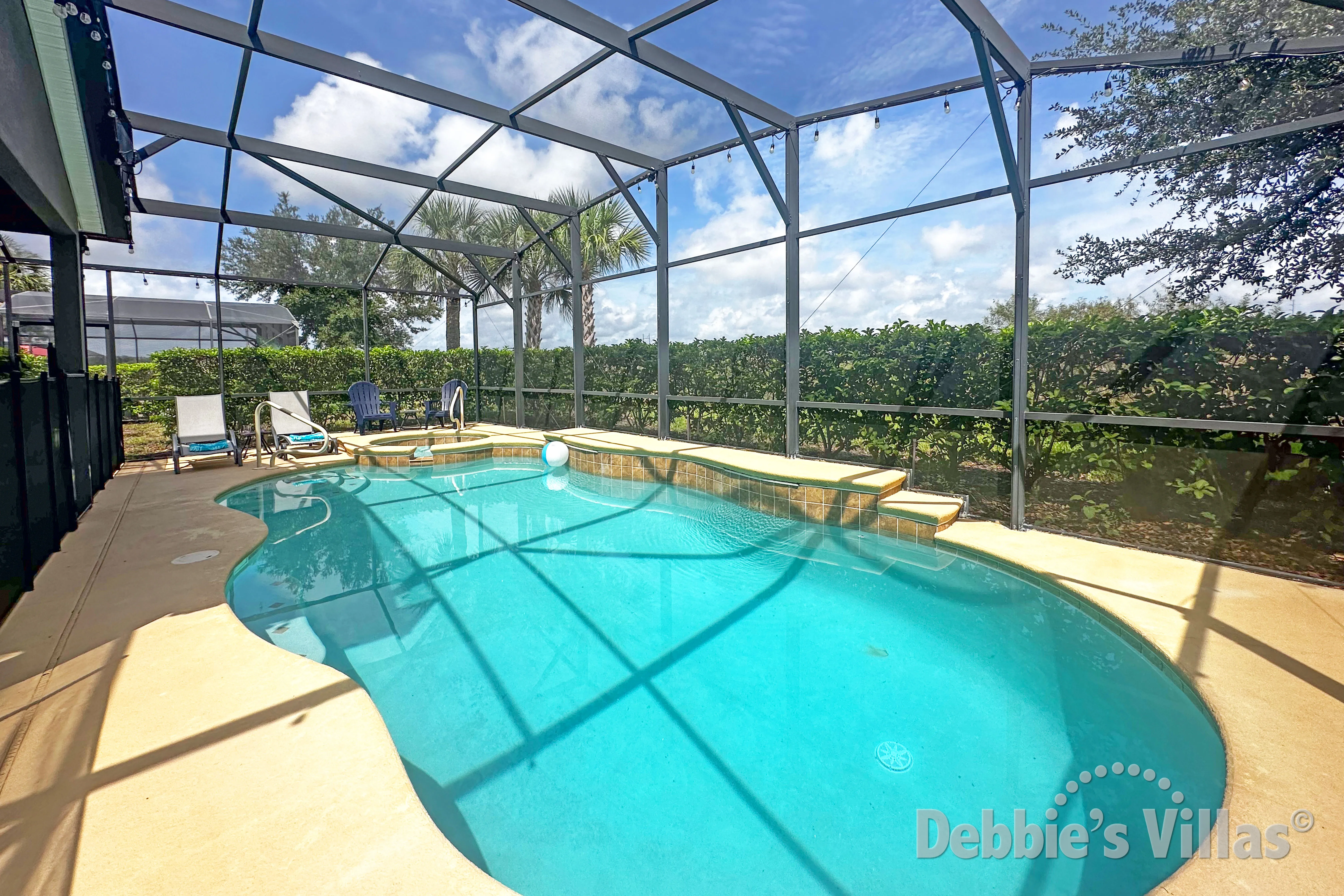 Secluded private pool and spa at this Solterra vacation villa