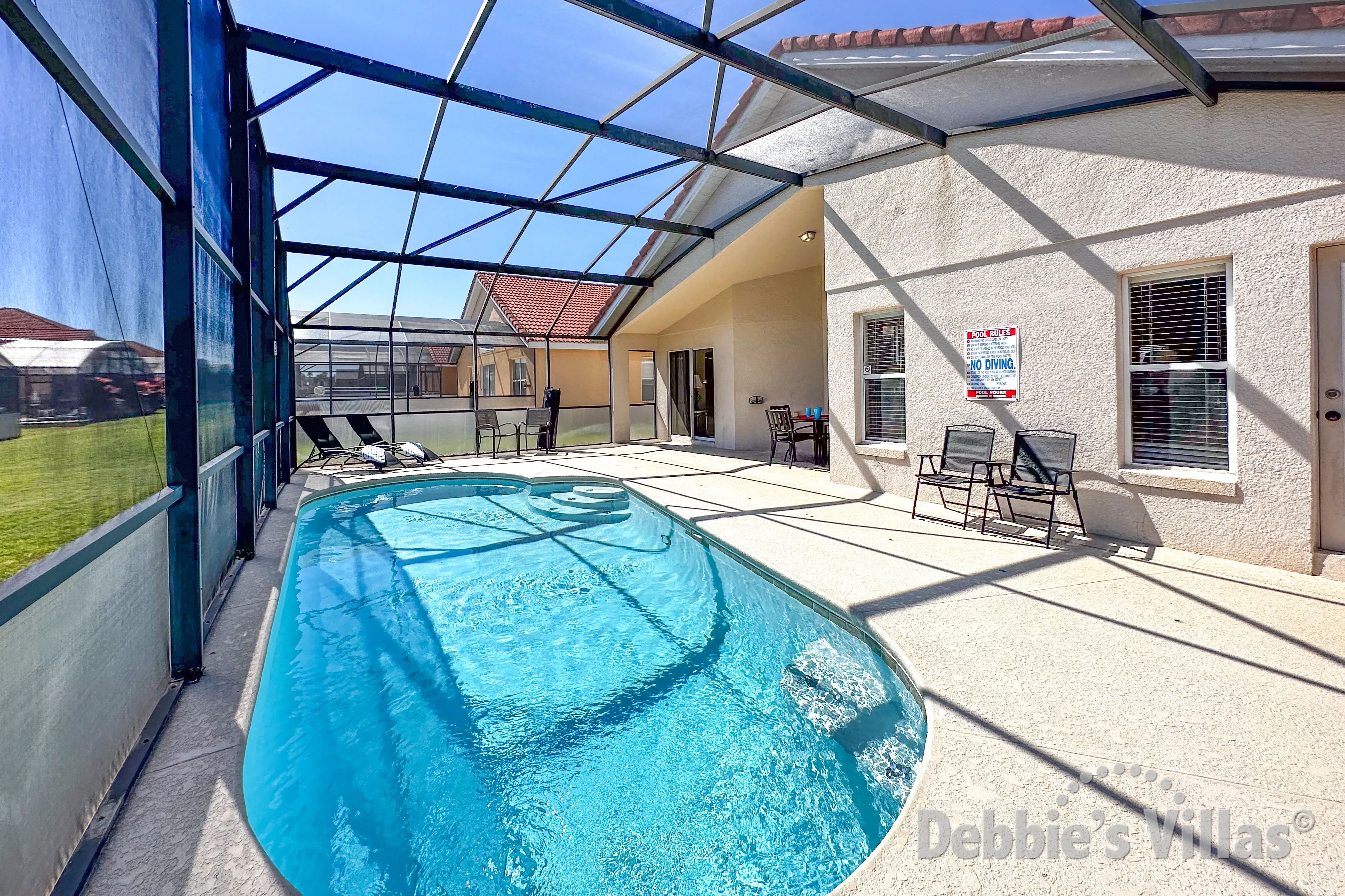 Private pool at this vacation villa on Solana in Davenport