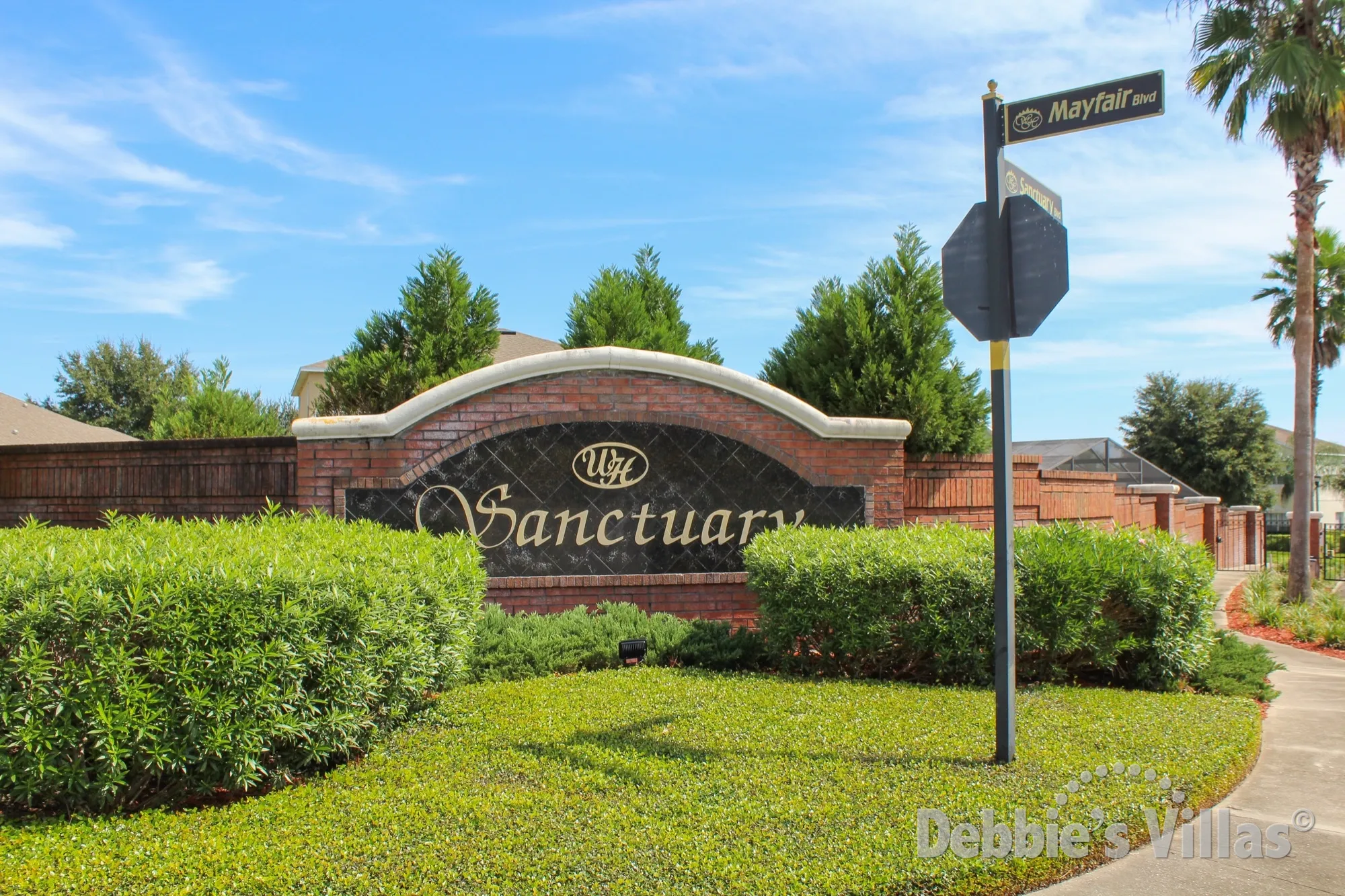 Entrance to Sanctuary, a subdivision of West Haven in Davenport