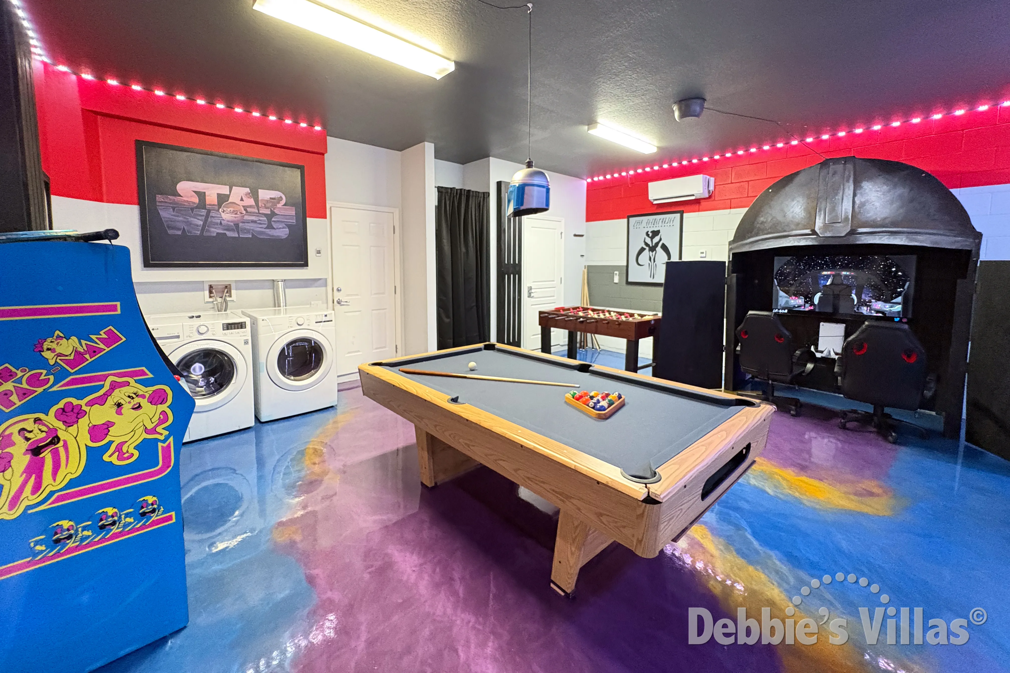 Air-conditioned games room in this vacation villa on Windsor Hills in Kissimmee 