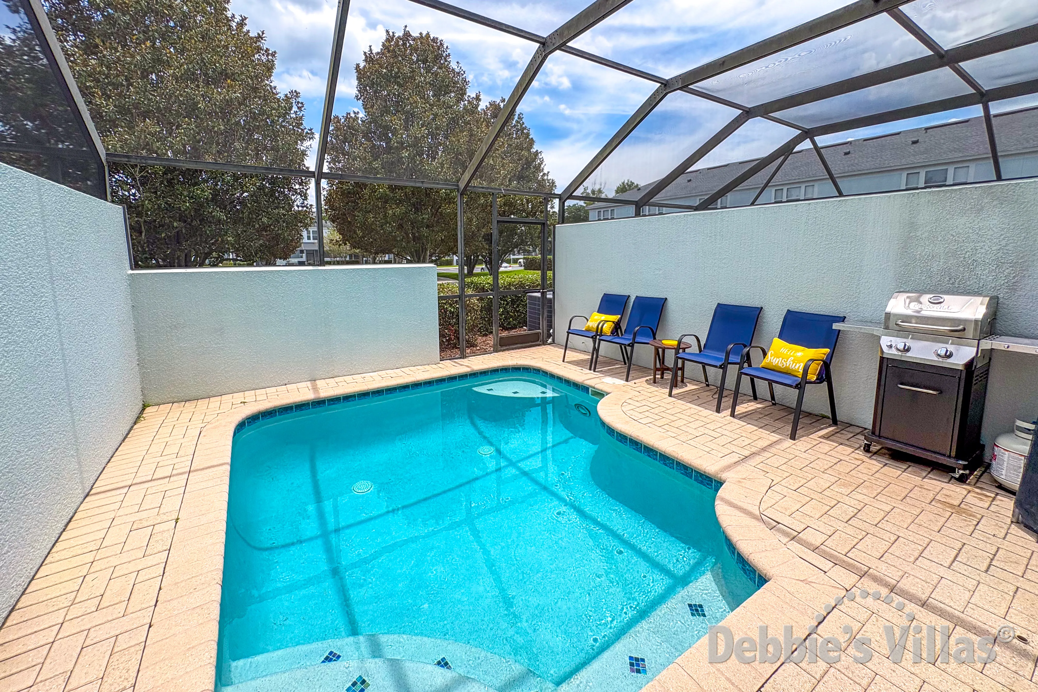 Private splash pool at this vacation home on Windsor Hills in Kissimmee