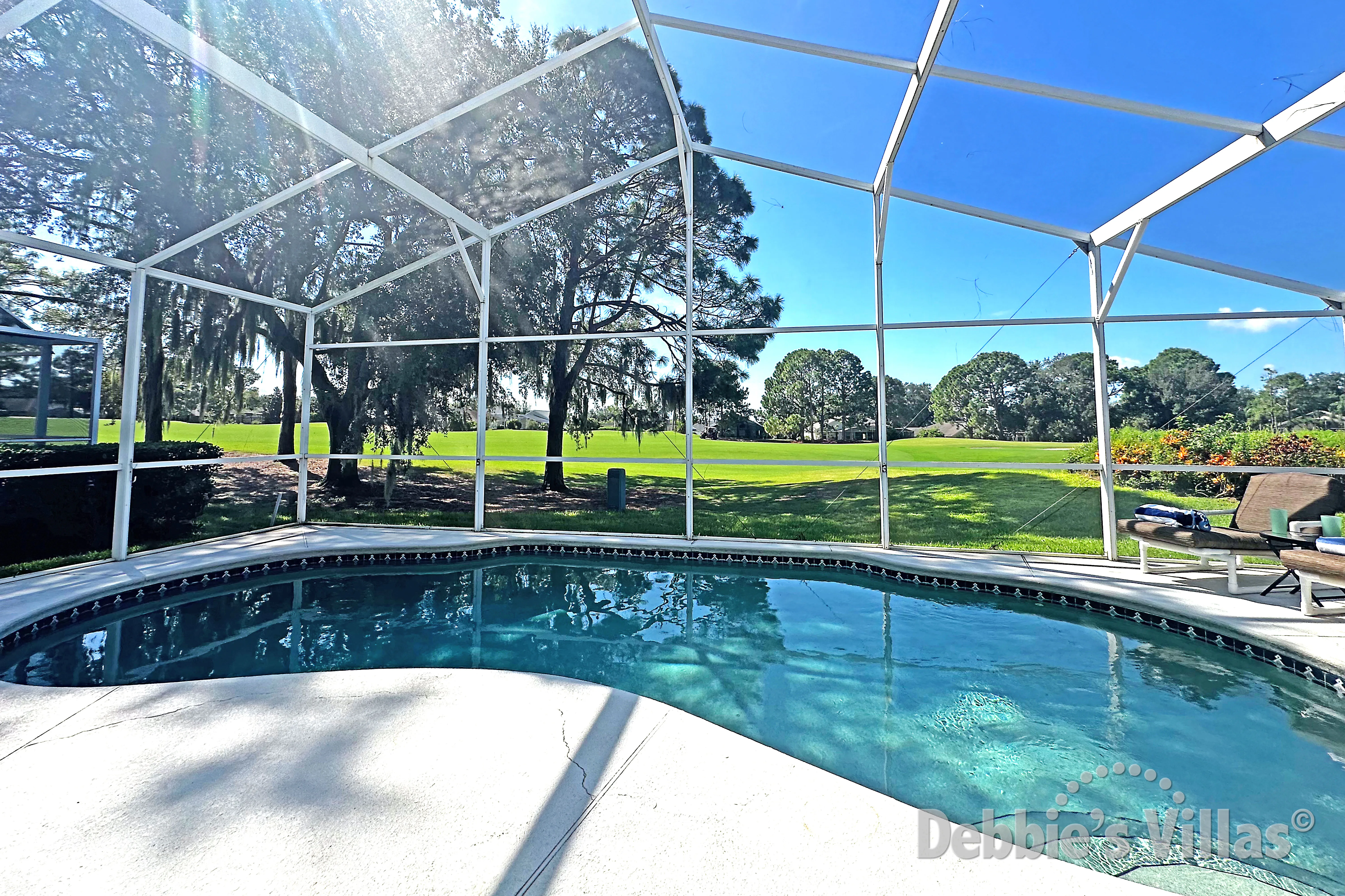 Beautiful scenic views from the south-facing pool deck in Haines City