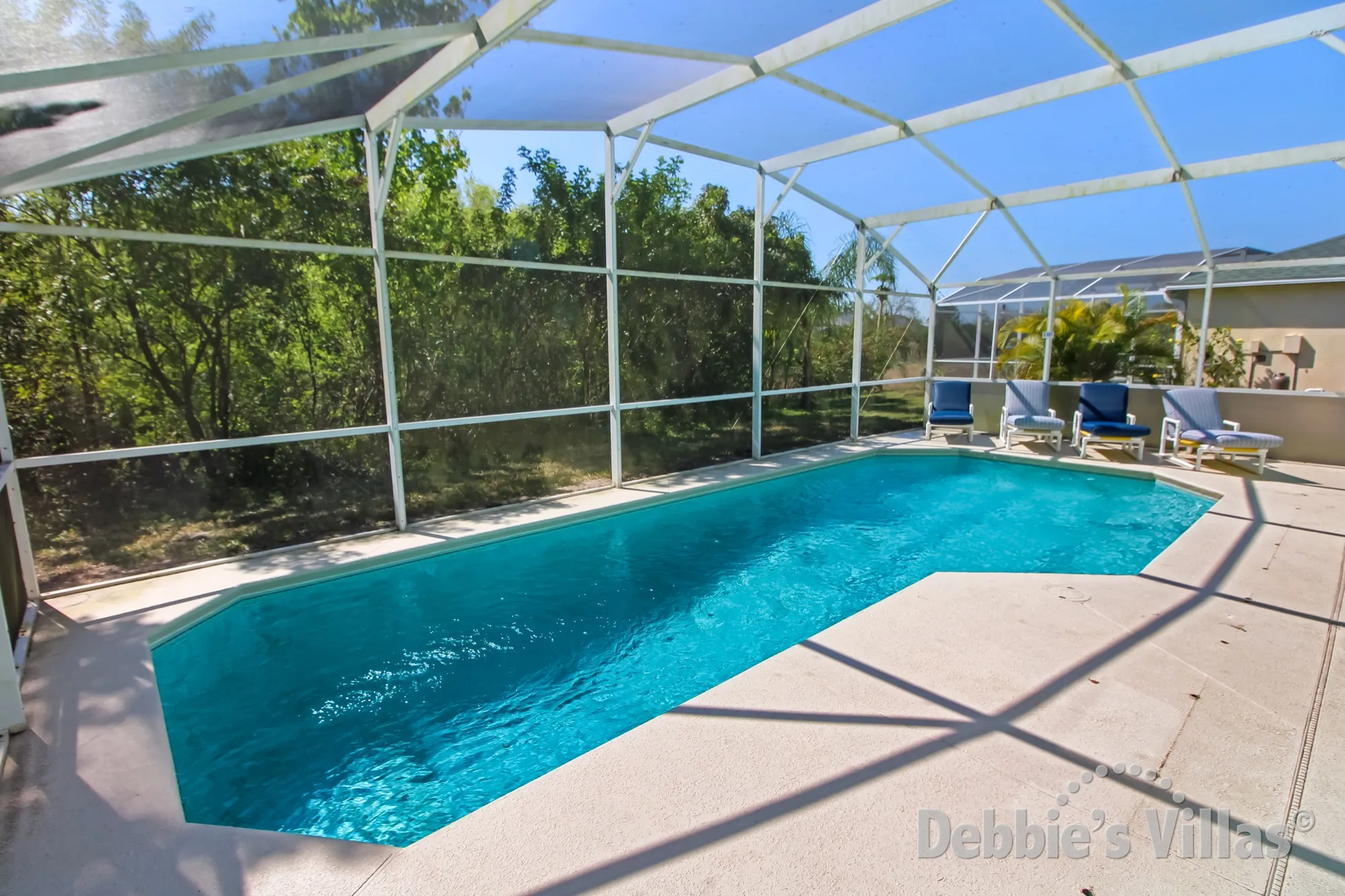 Secluded south-facing private pool at this Davenport villa