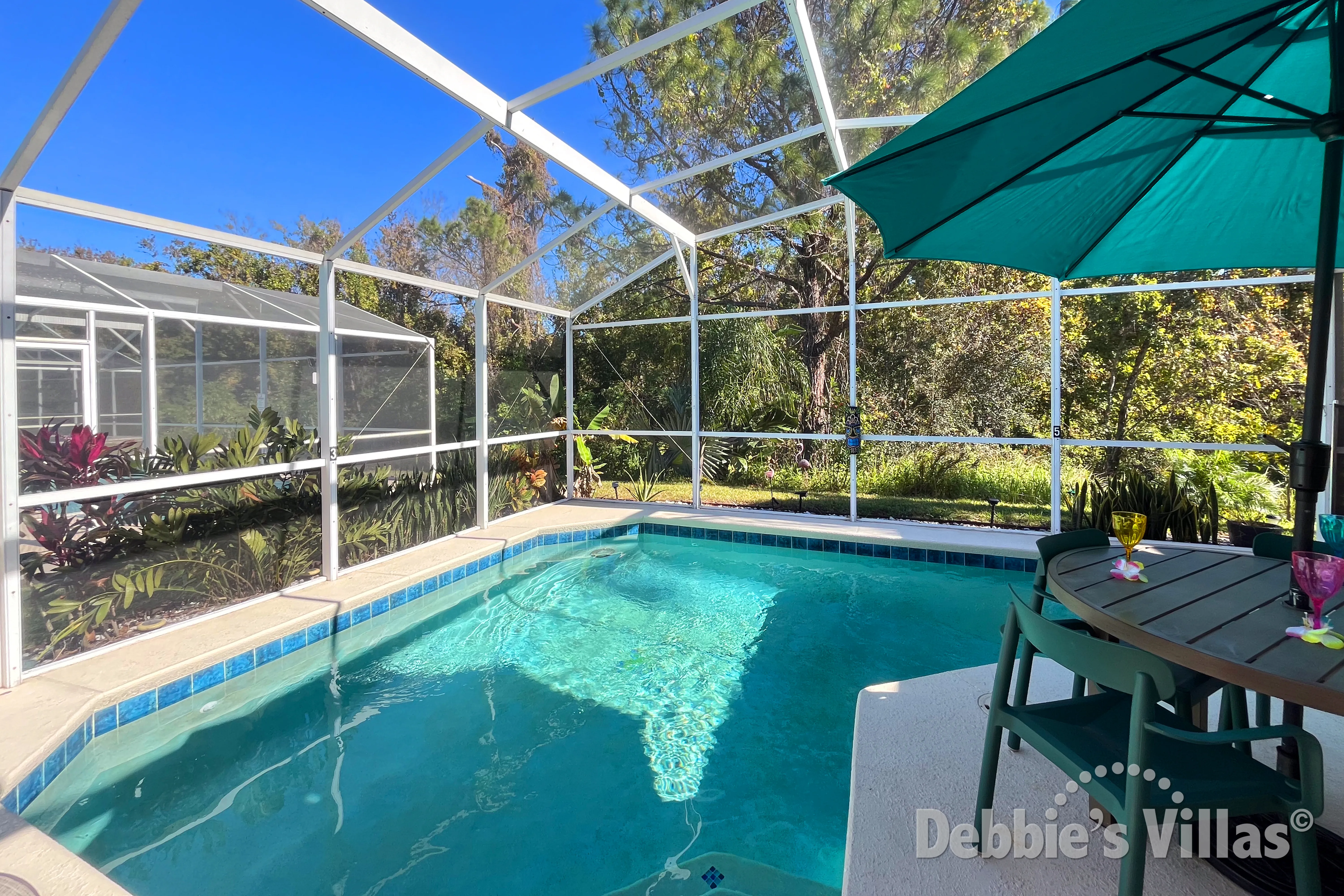 Private pool at this vacation villa on Town Center Reserve in Davenport