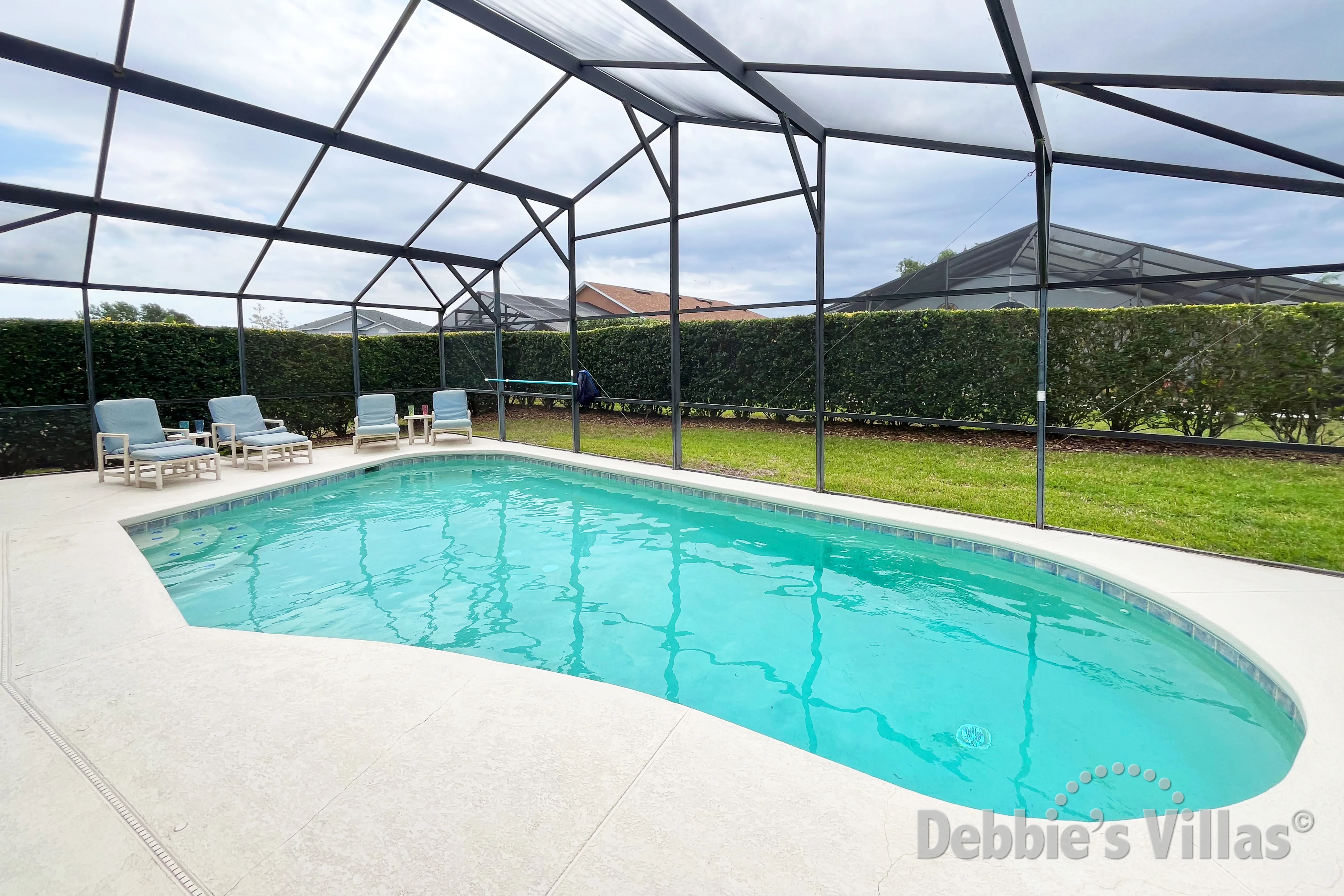 Southwest-facing pool at this vacation villa on Sanctuary at West Haven in Davenport