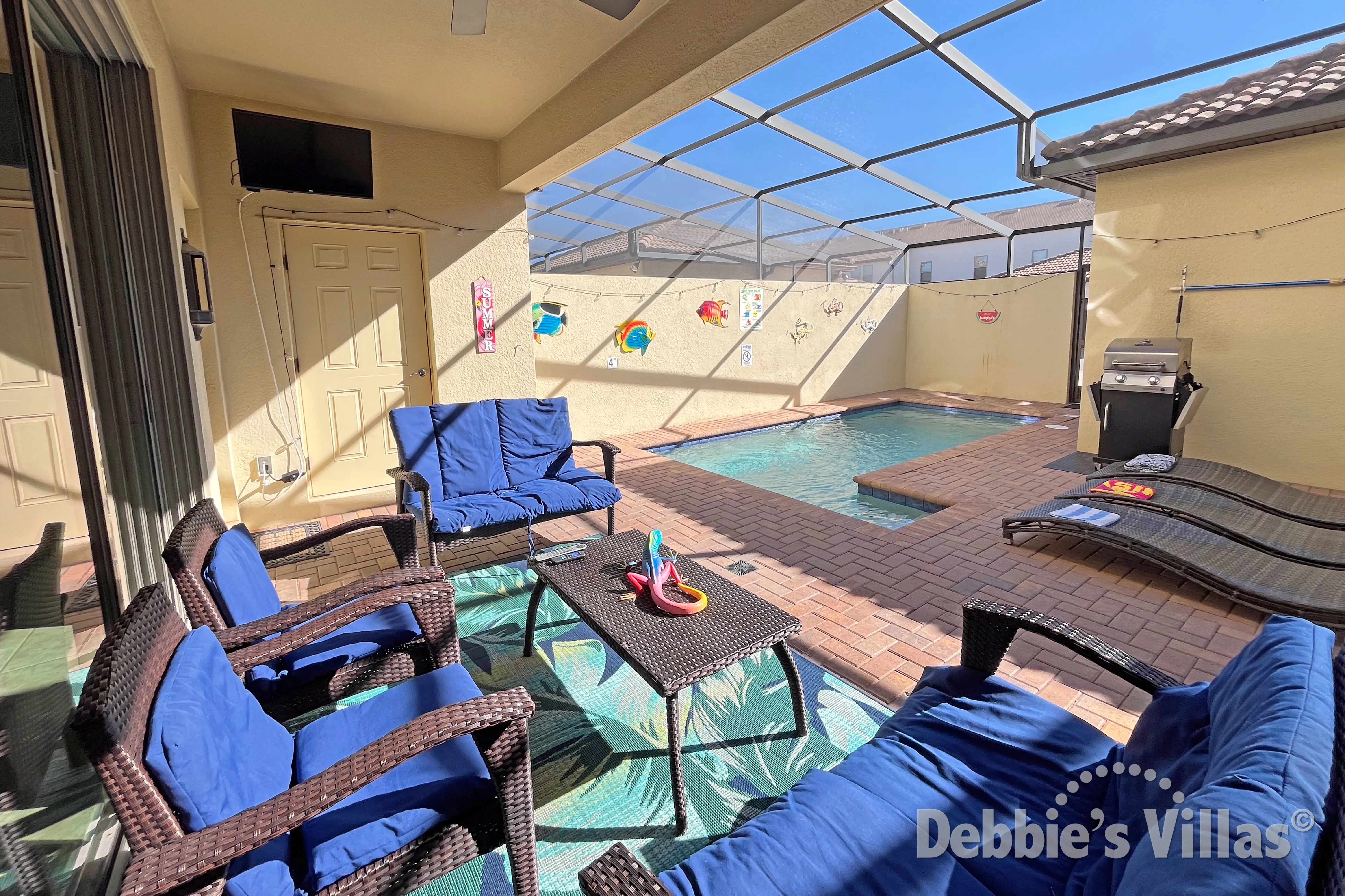 Your family will love spending time at the south-facing private pool