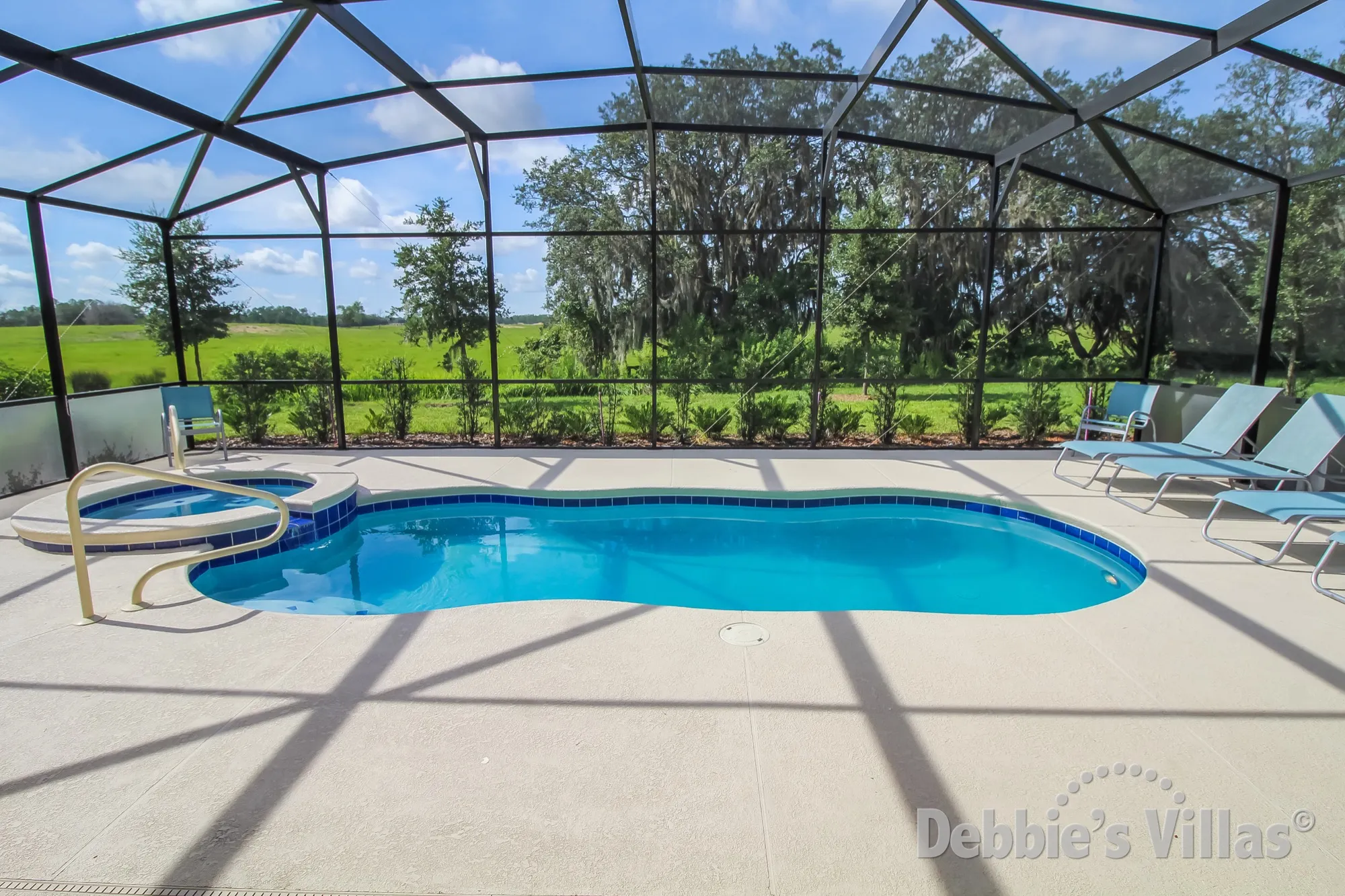 Solterra villa with a south-facing pool and spa