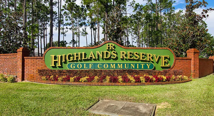 Entrance to Highlands Reserve in Orlando