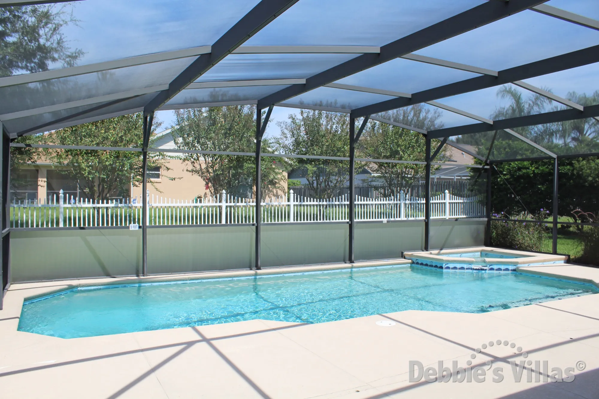 Orange Tree villa with a private saltwater pool and spa