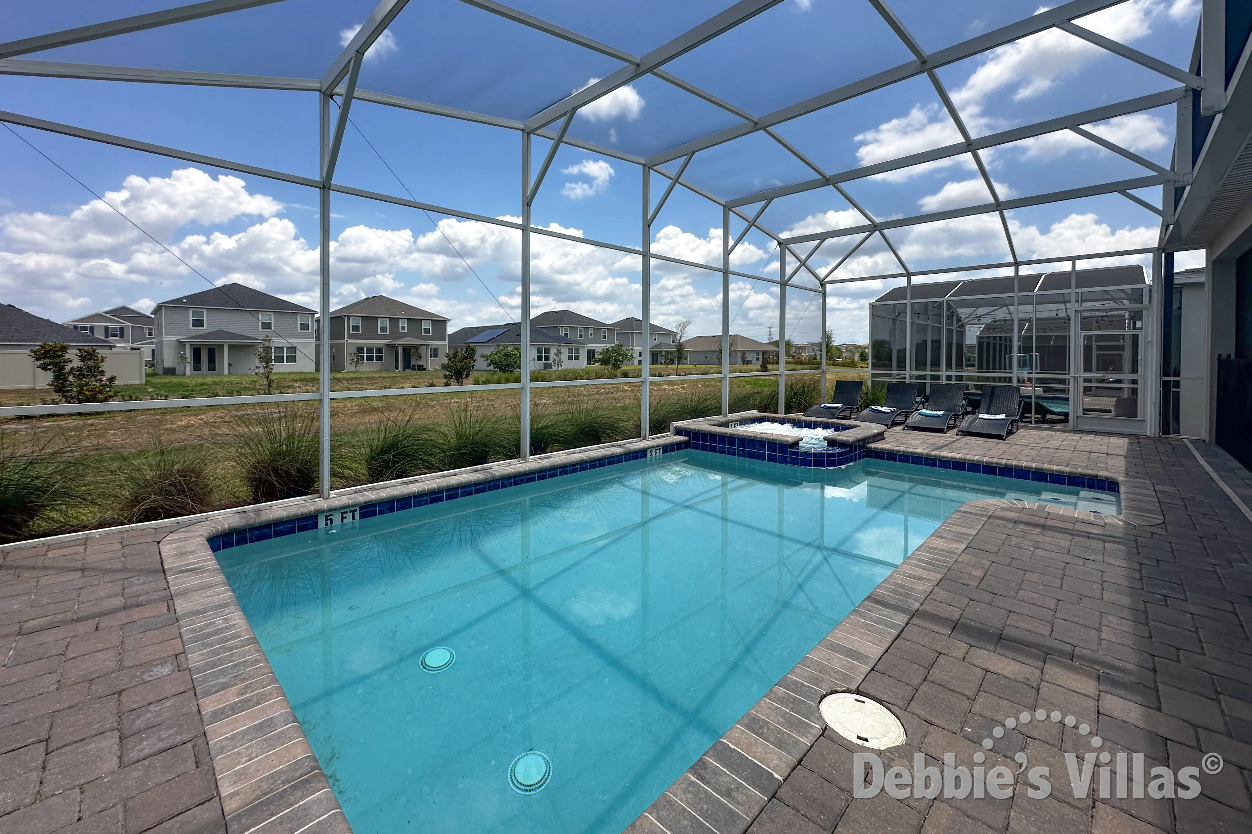 Private pool and spa at this vacation villa on ChampionsGate in Davenport