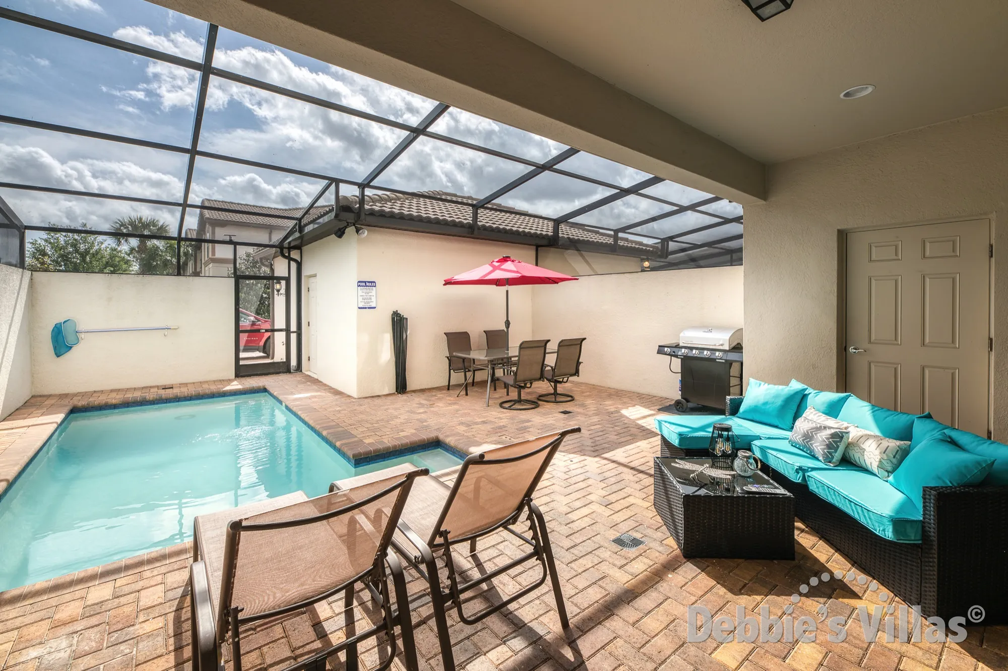 Secluded private pool, heated free of charge for our guests