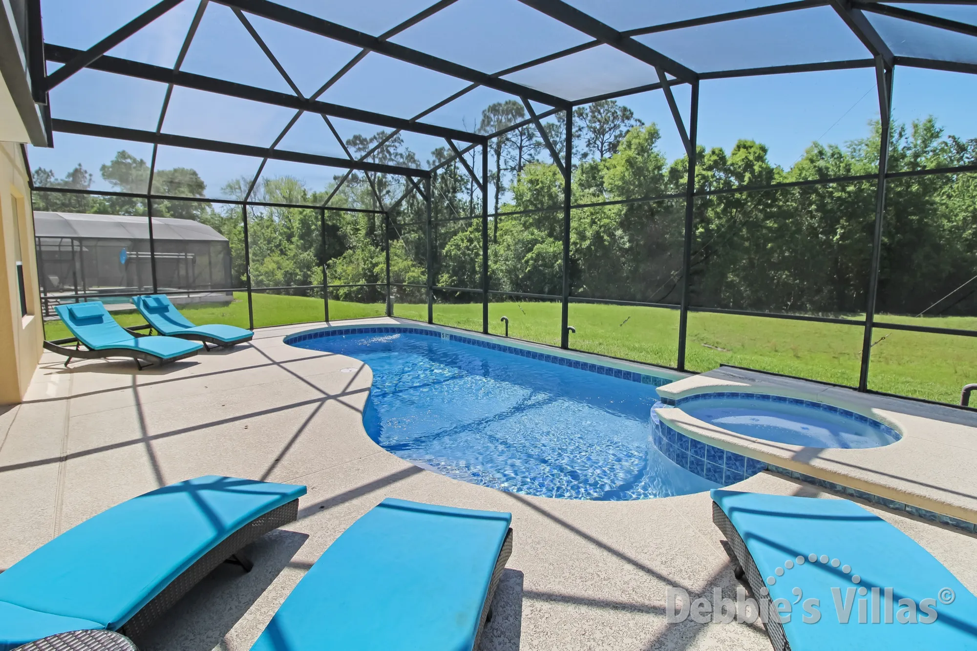 Emerald Island villa with a southwest-facing private pool and spa