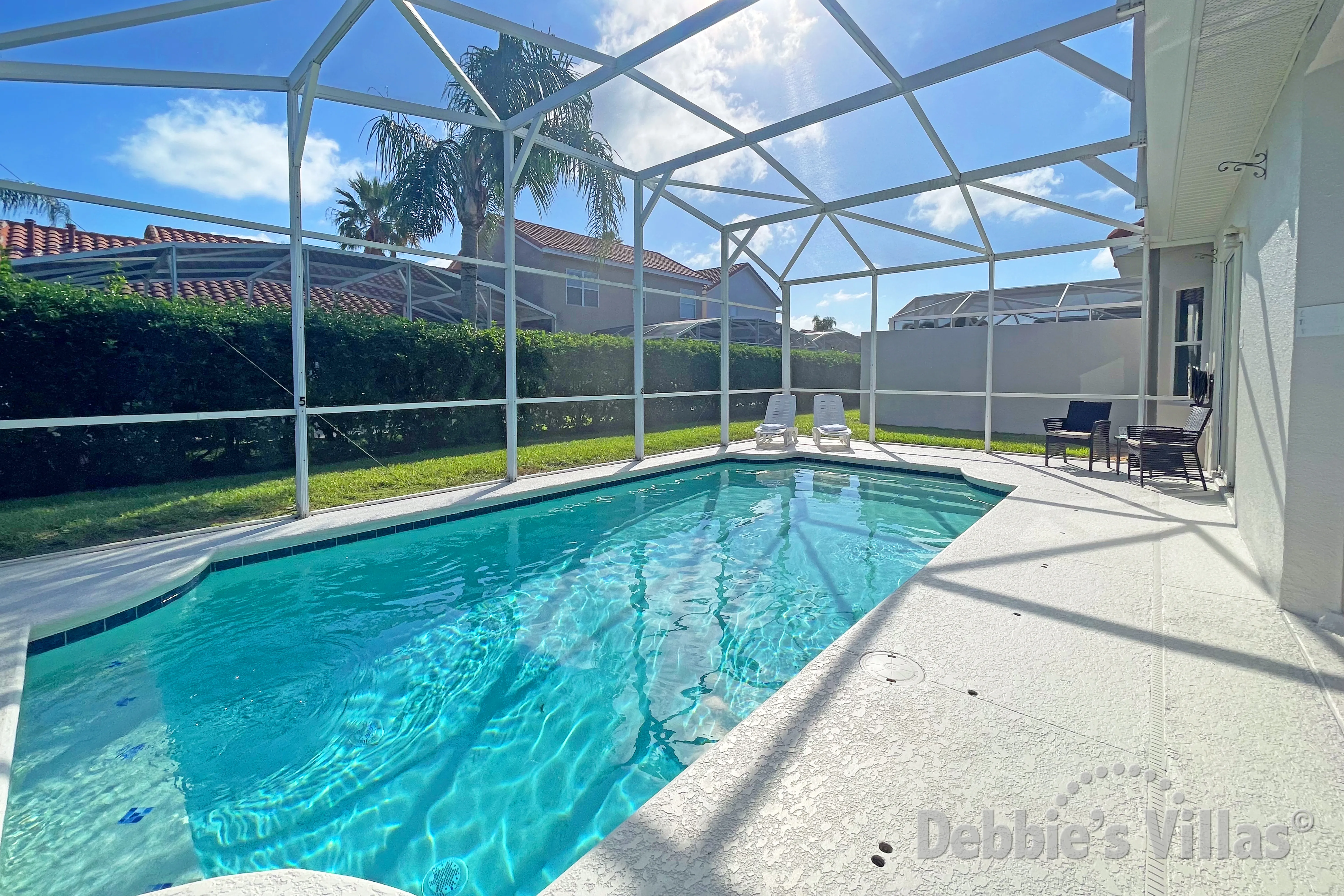 Private pool at this vacation home on Tuscan Hills in Davenport