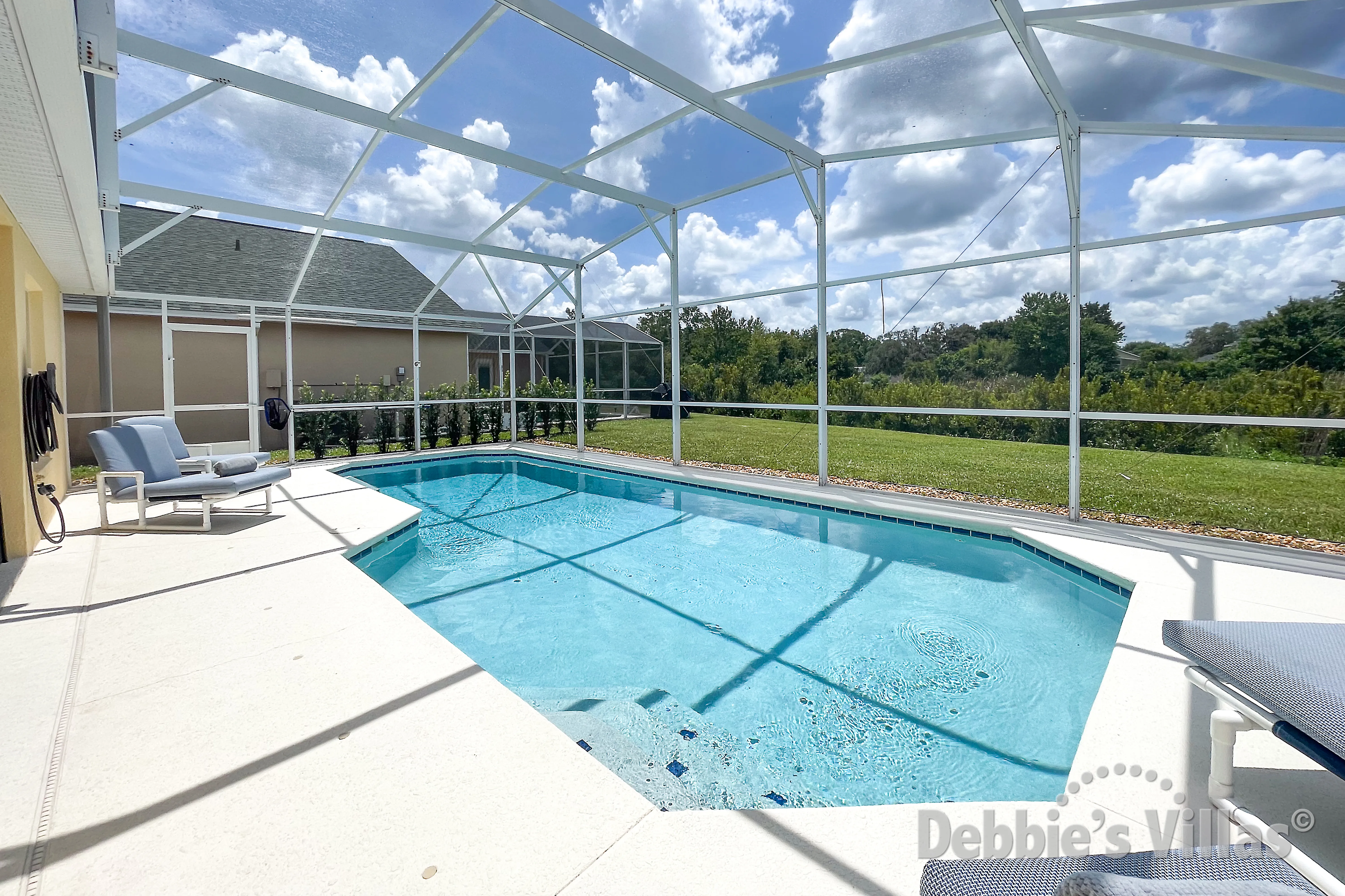 South-facing pool at this vacation villa on Town Center - Resort in Davenport