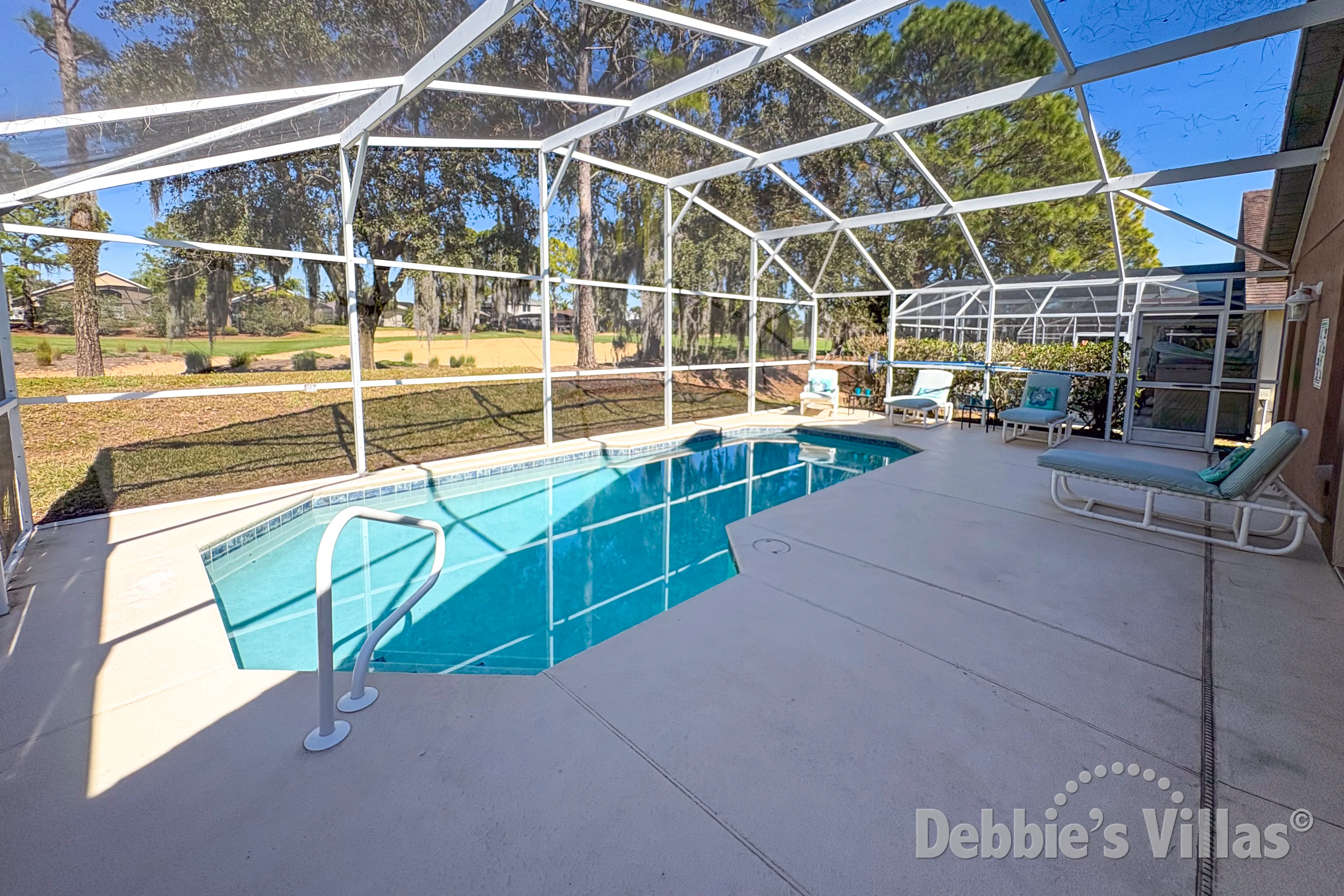 Private pool and spa at this vacation villa on Southern Dunes in Haines City 