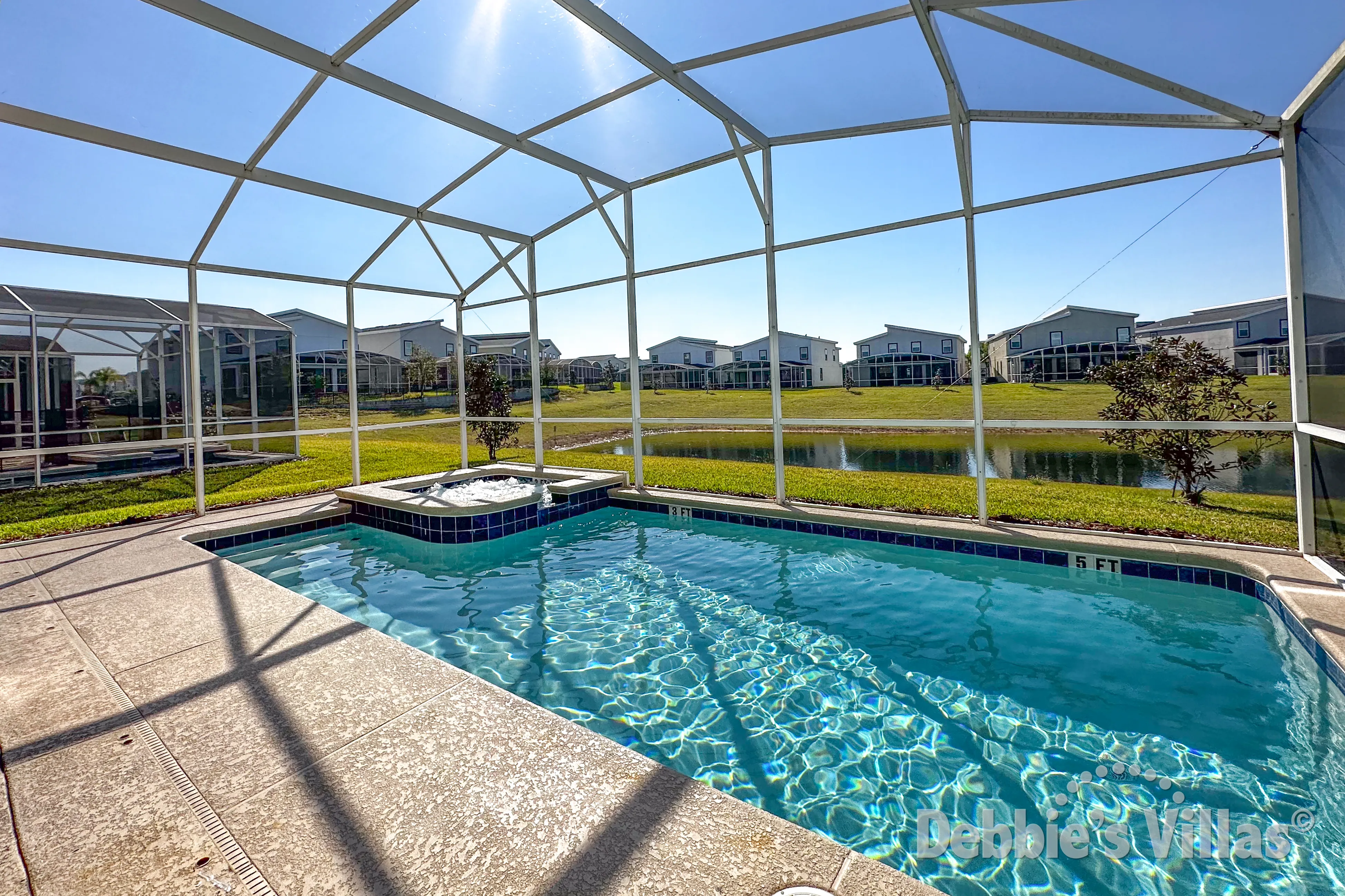 Admire the lake view at this ChampionsGate vacation villa