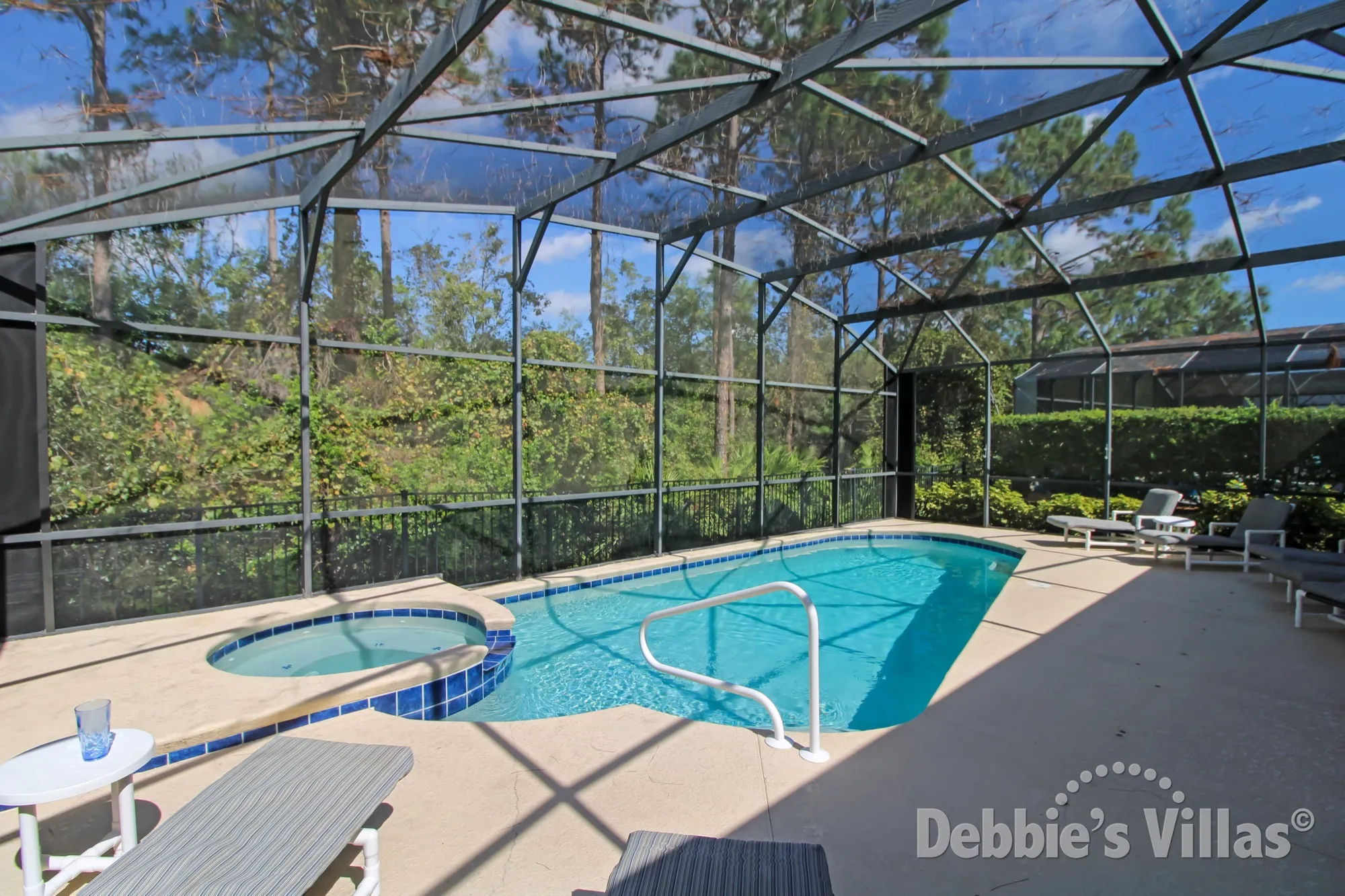 Emerald Island villa with conservation views from the pool and spa deck