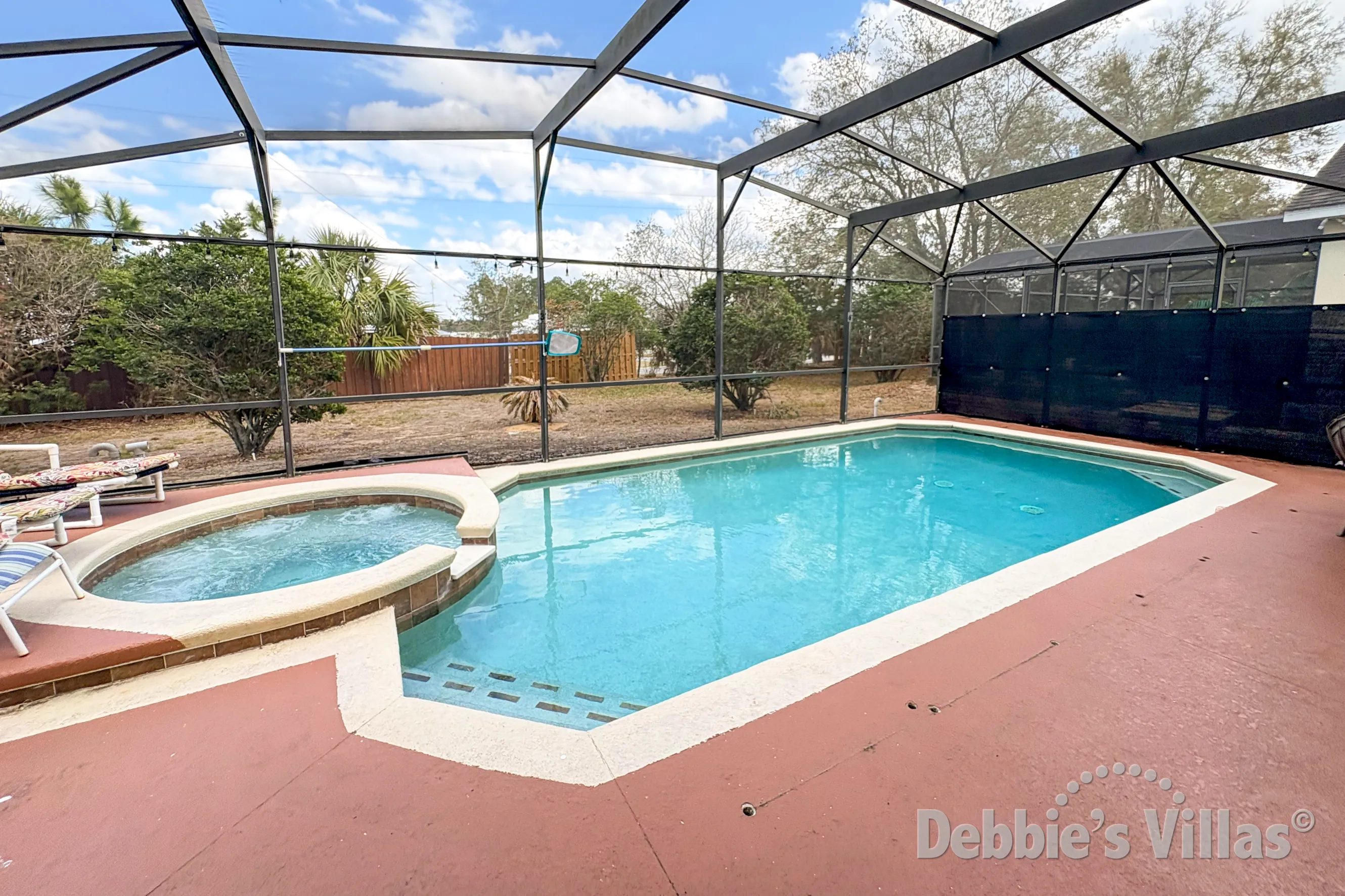 Private pool and spa at this vacation villa on Glenbrook in Clermont 