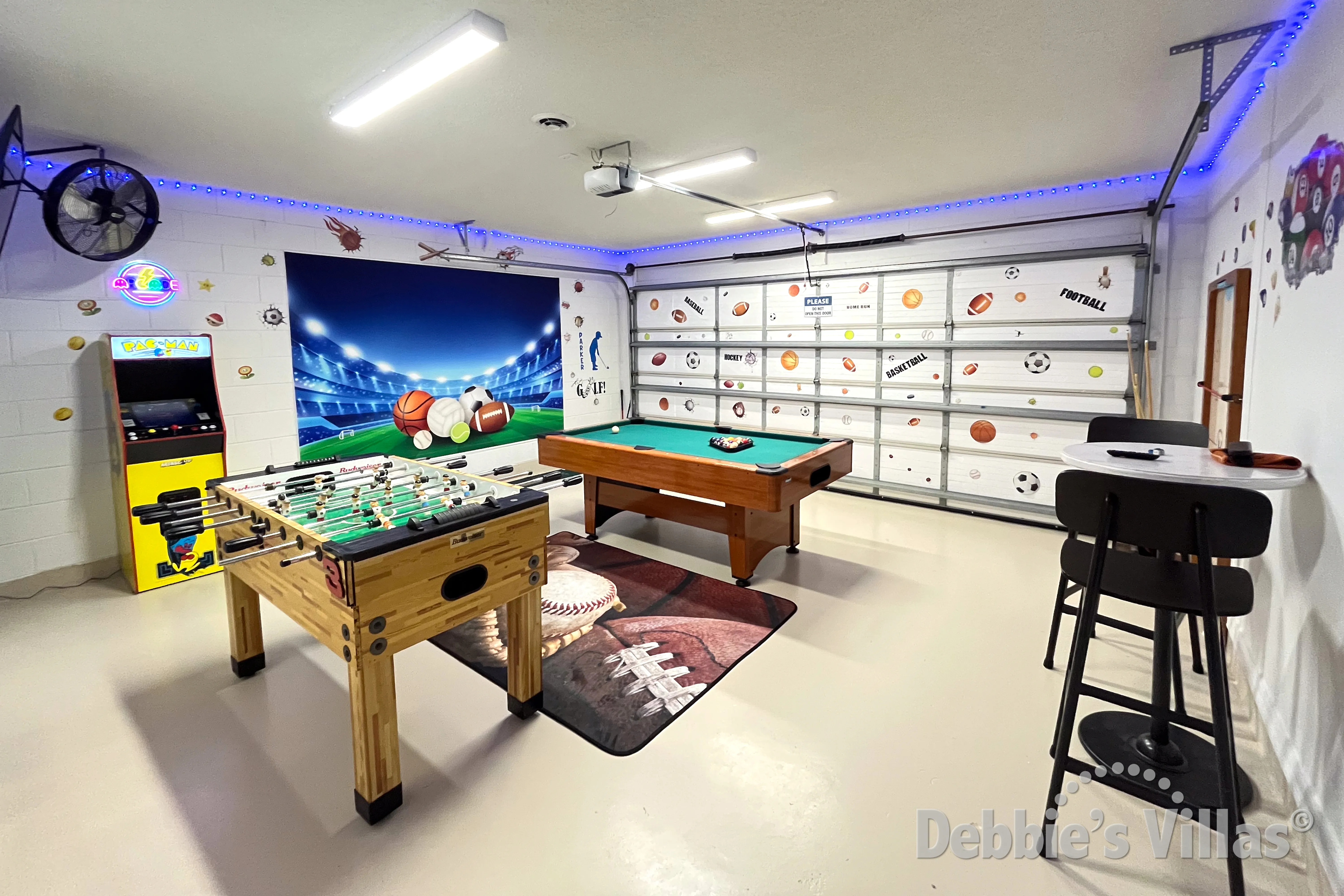 Games room in this vacation villa on Indian Ridge in Kissimmee