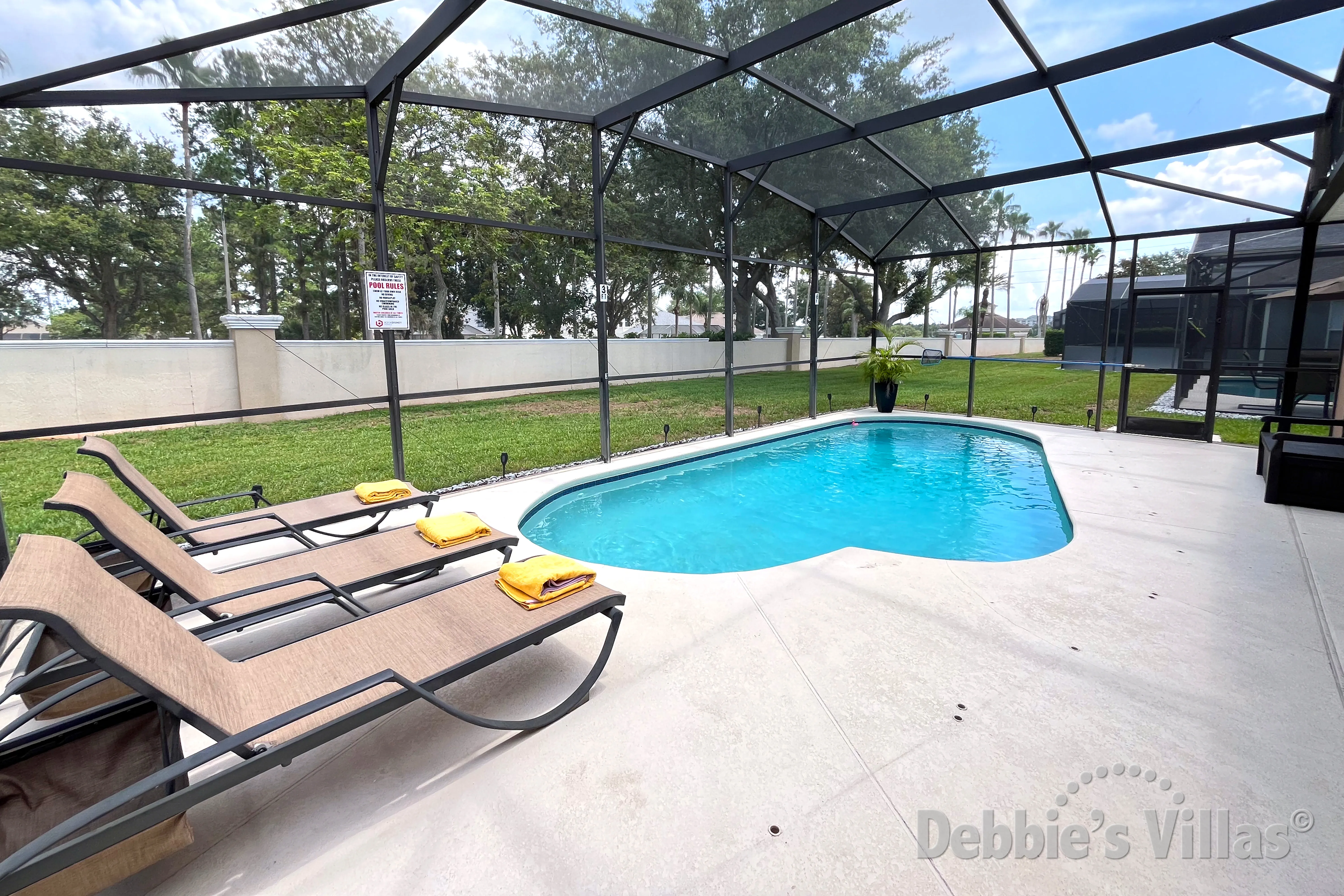 Private pool at this vacation villa on Windsor Palms in Kissimmee 