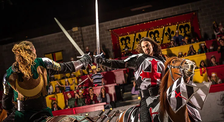 A Queen takes to the throne at the Medieval Times dinner show