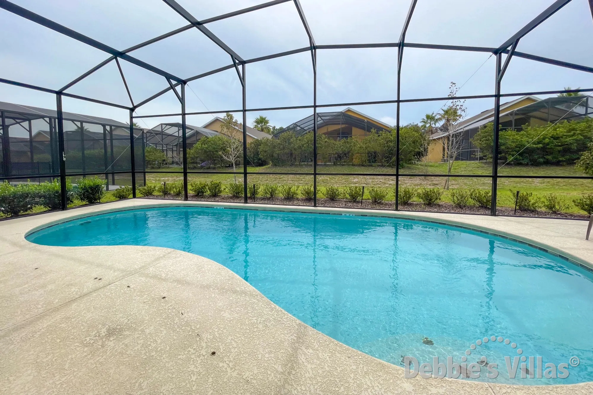 Private south-facing pool at this Providence vacation villa