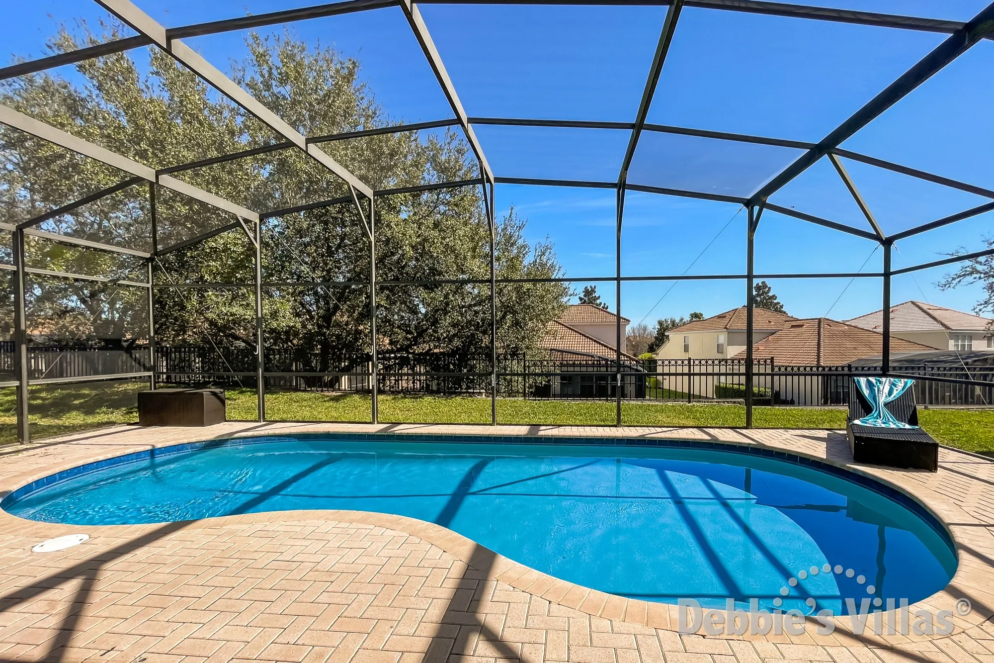 Large private pool at this Windsor Hills villa in Kissimmee