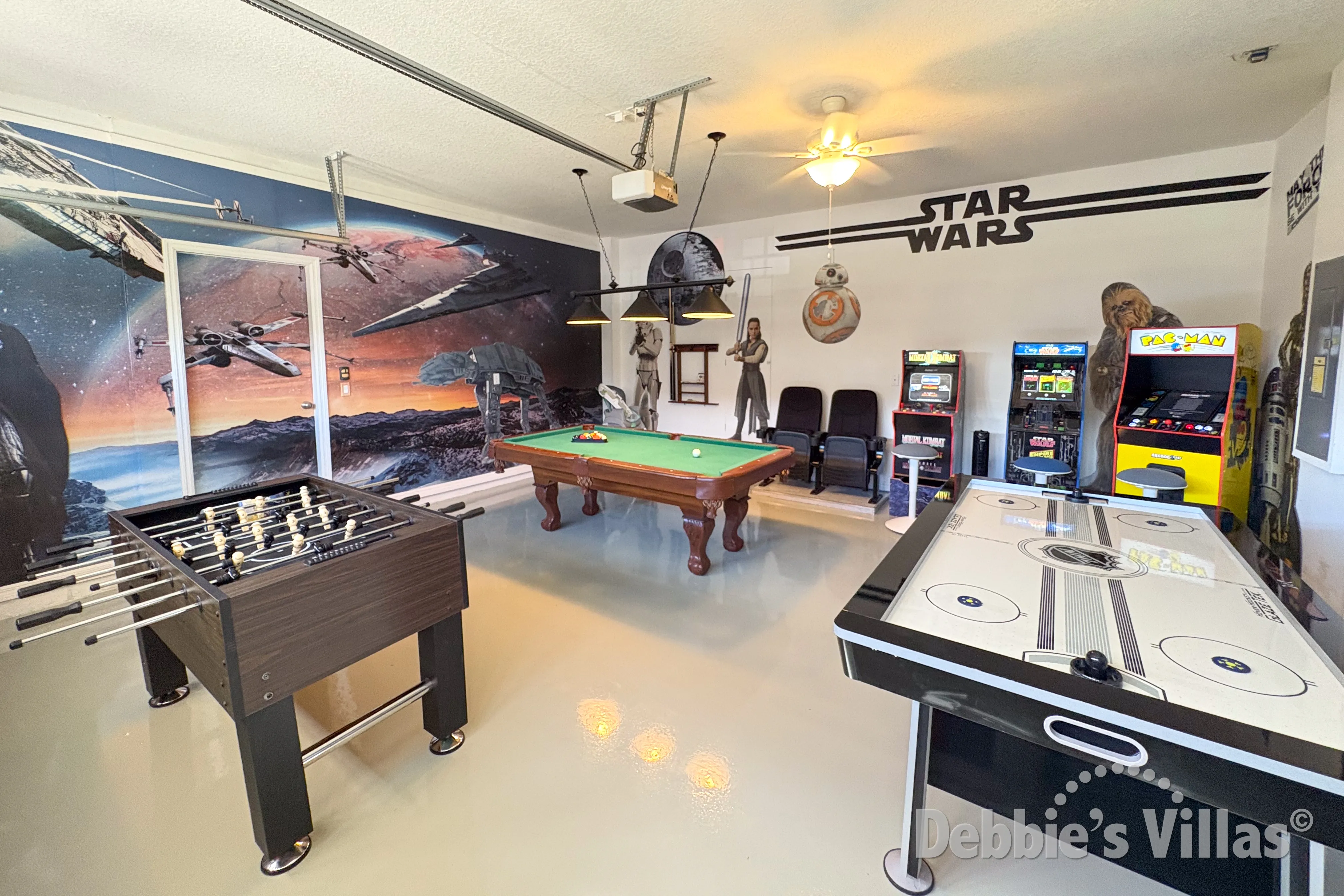 Star Wars-themed games room in this vacation villa on The Retreat at Legacy Park in Davenport 