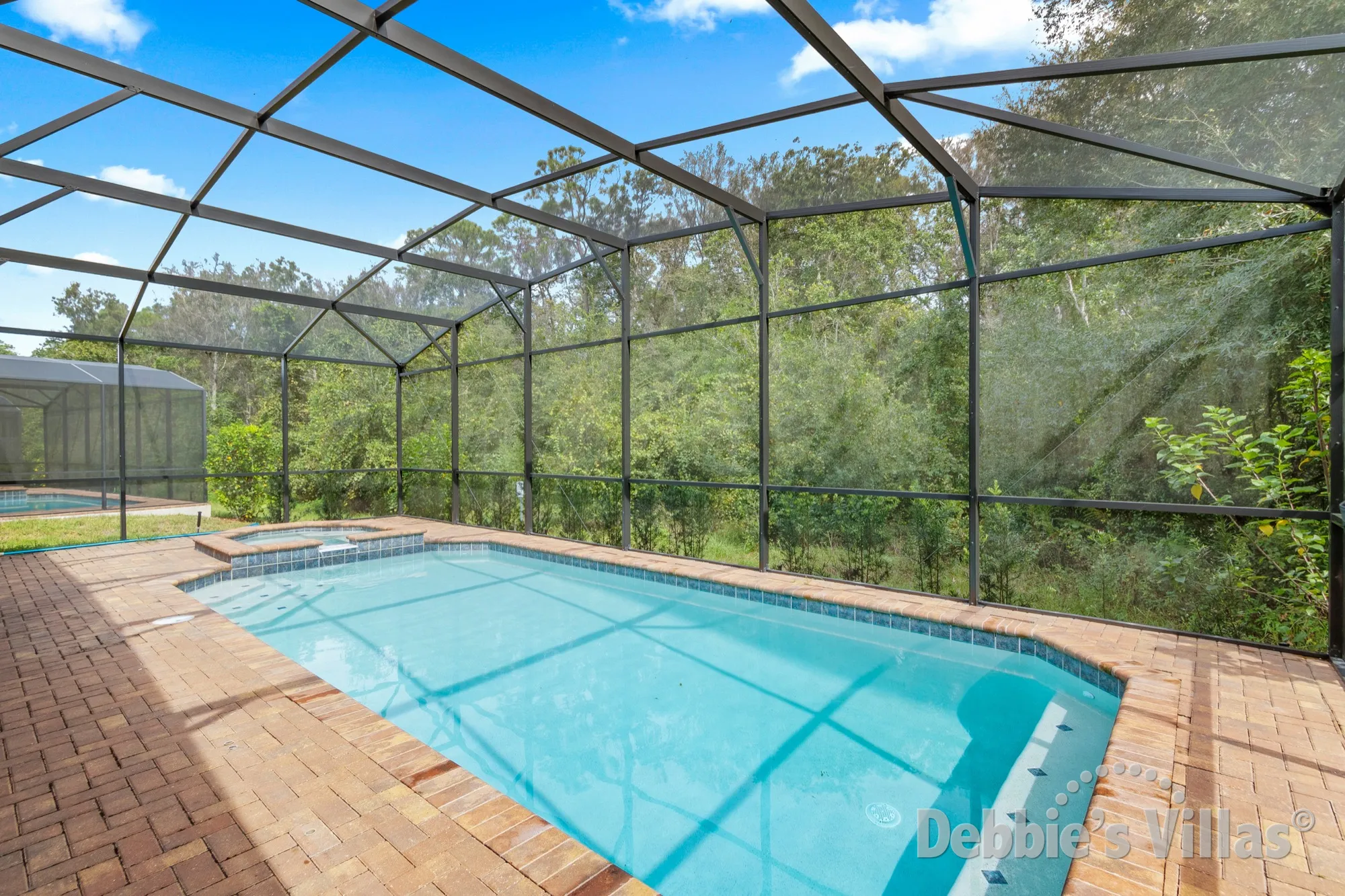 Scenic view from the private pool and spa at this villa on Windsor at Westside in Kissimmee