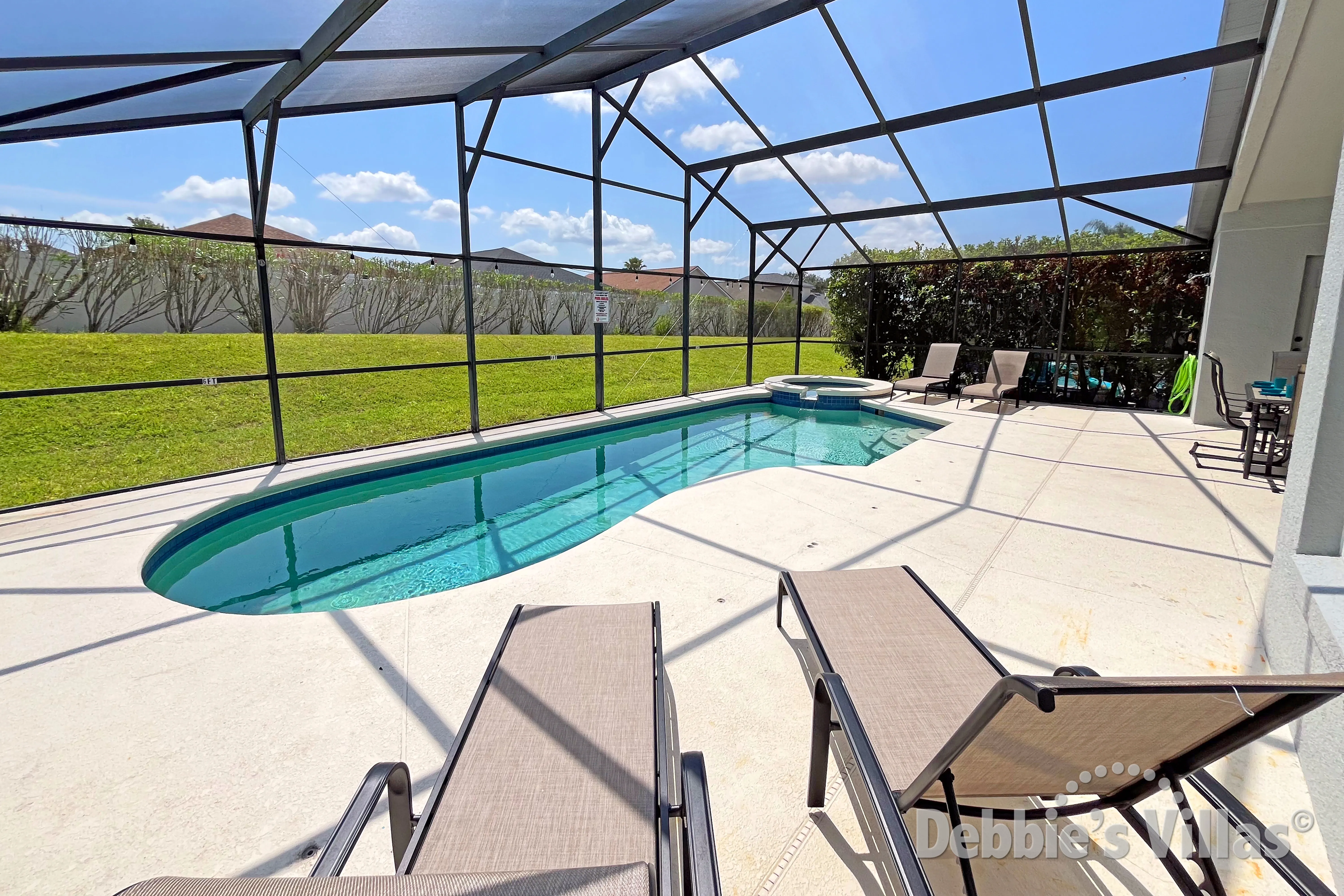Private pool and spa at this vacation villa on Highgate Park at Legacy Park in Davenport 
