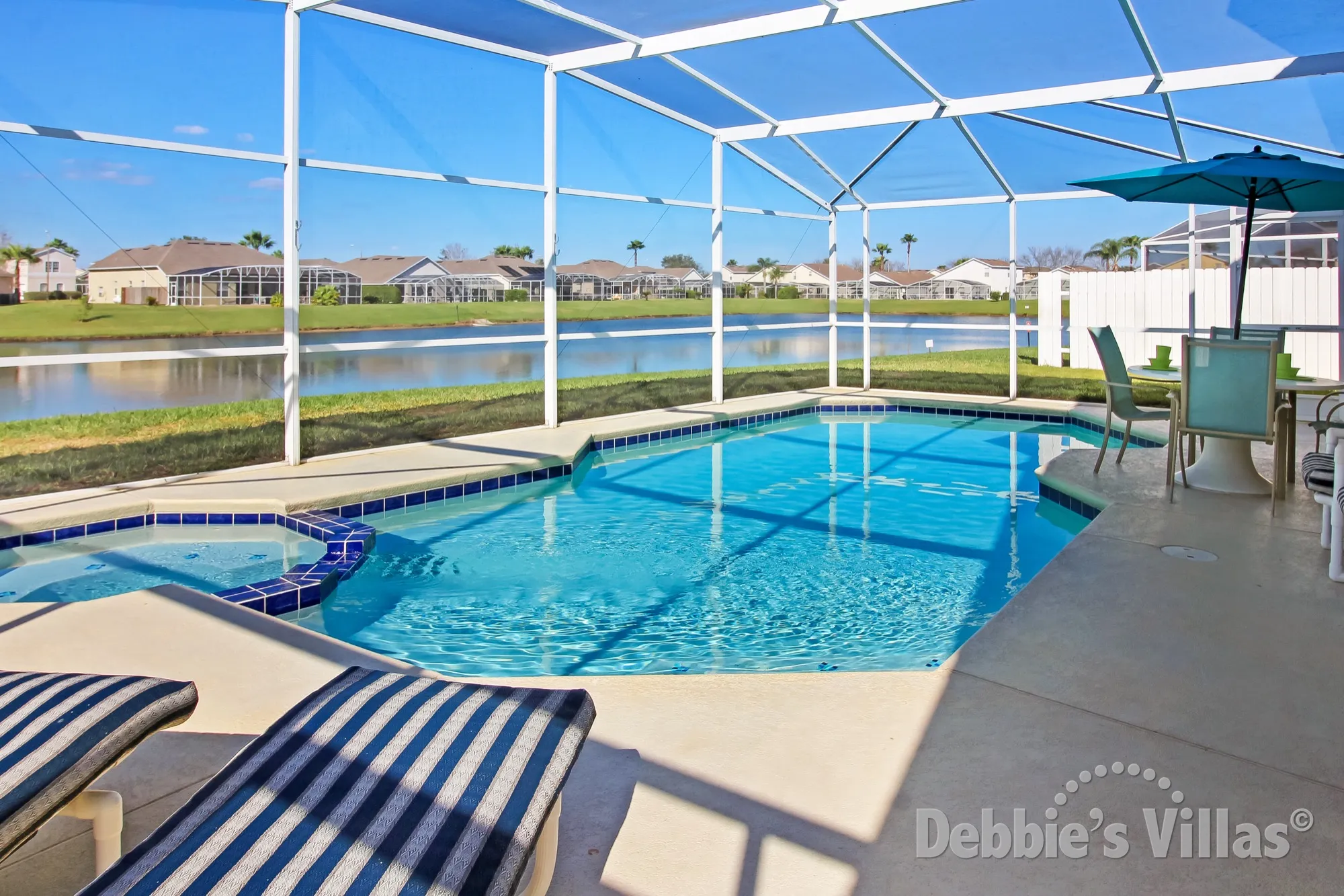 Lake view from the private pool deck on Hampton Lakes