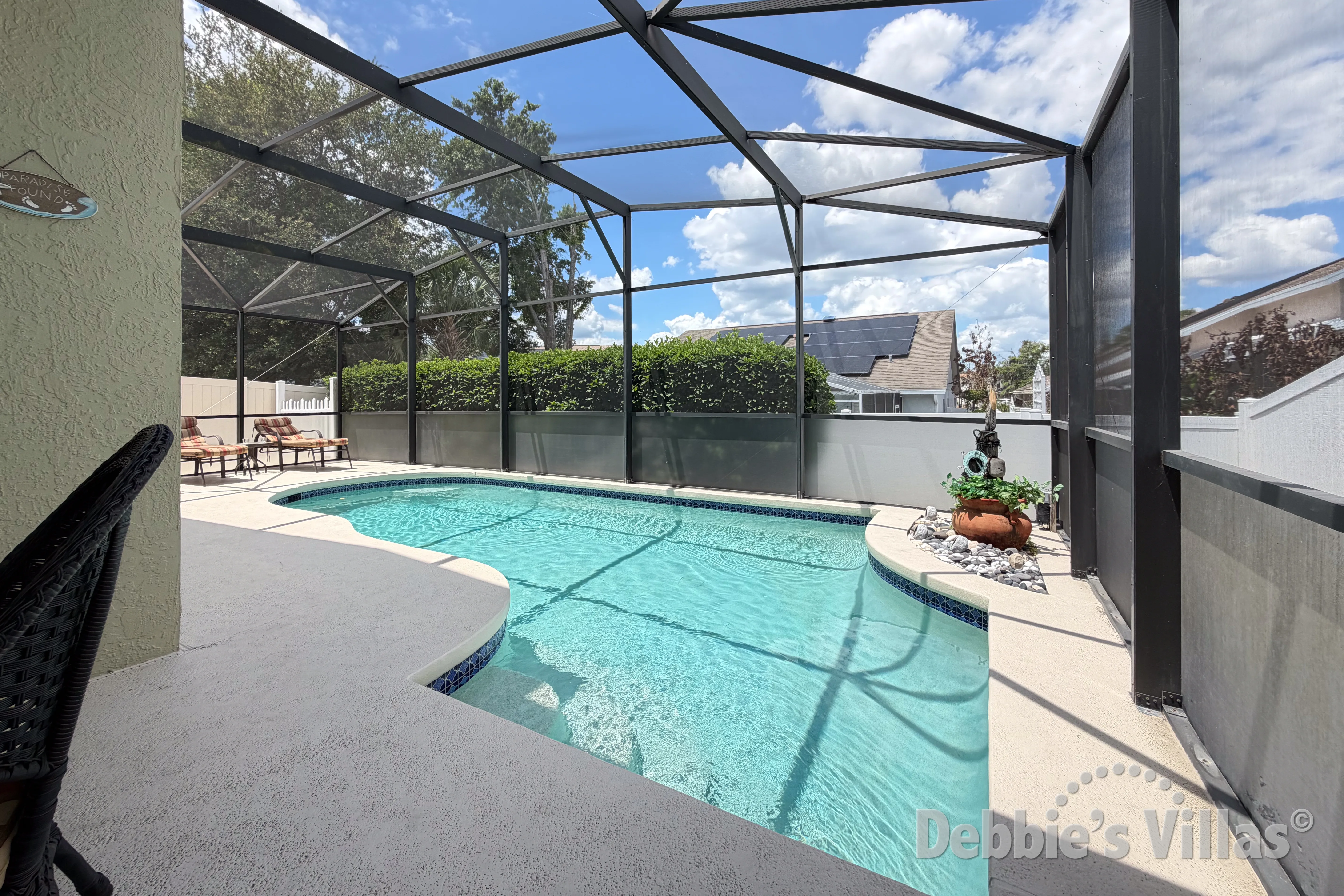 Private pool at this vacation villa on Lindfields in Kissimmee 