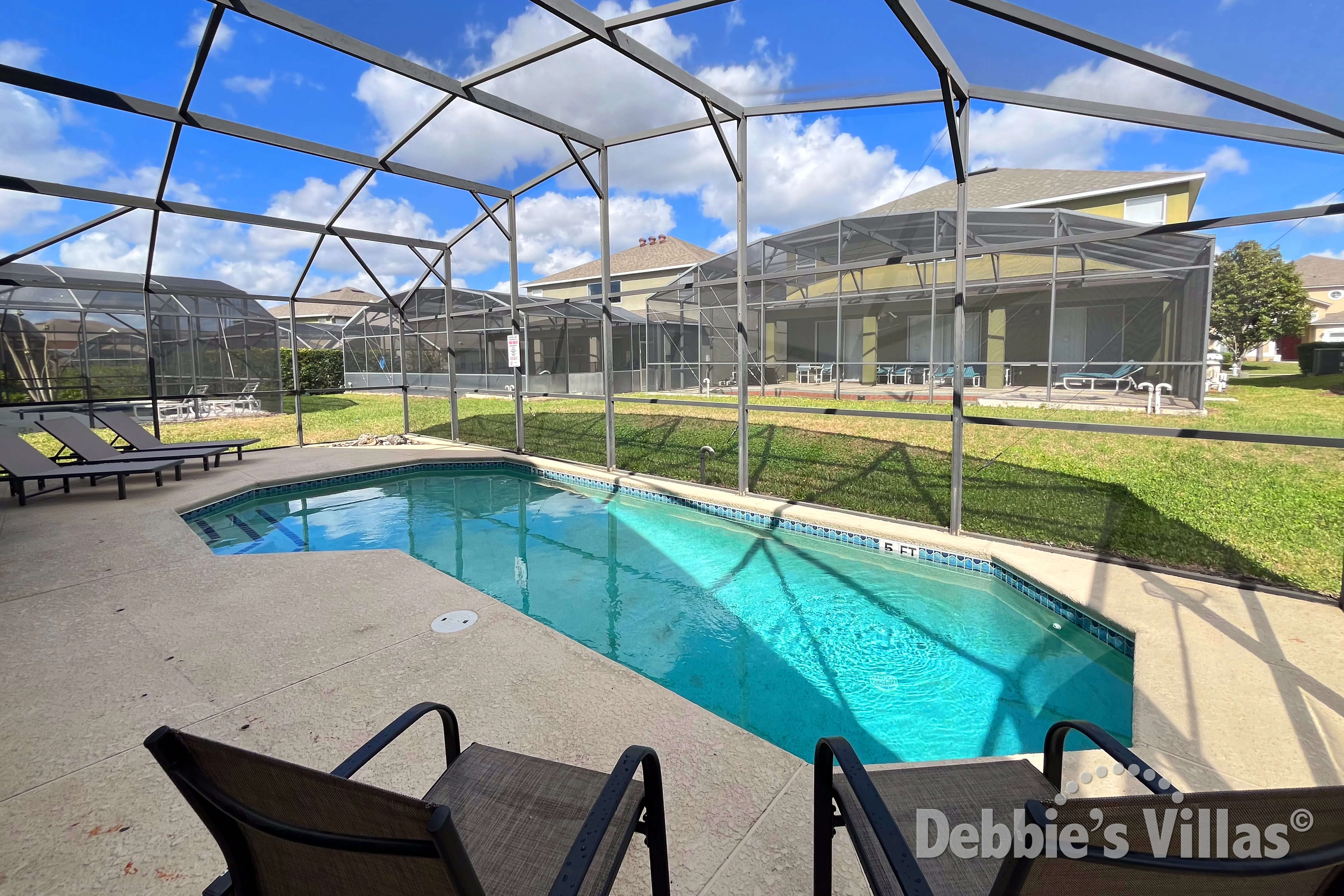 Private swimming pool at this vacation villa on Emerald Island in Kissimmee