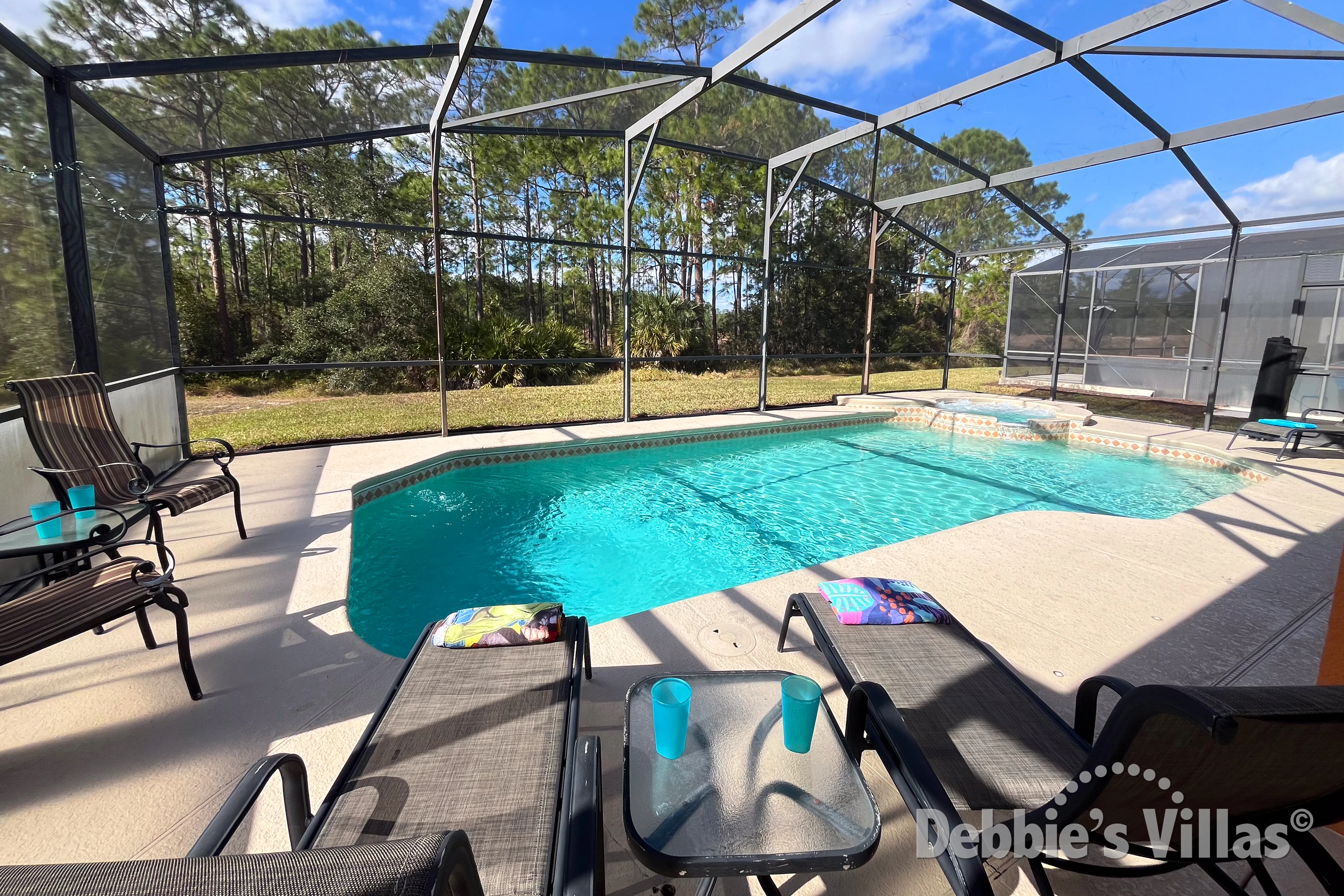 Enjoy the conservation views as you soak up the Orlando sunshine