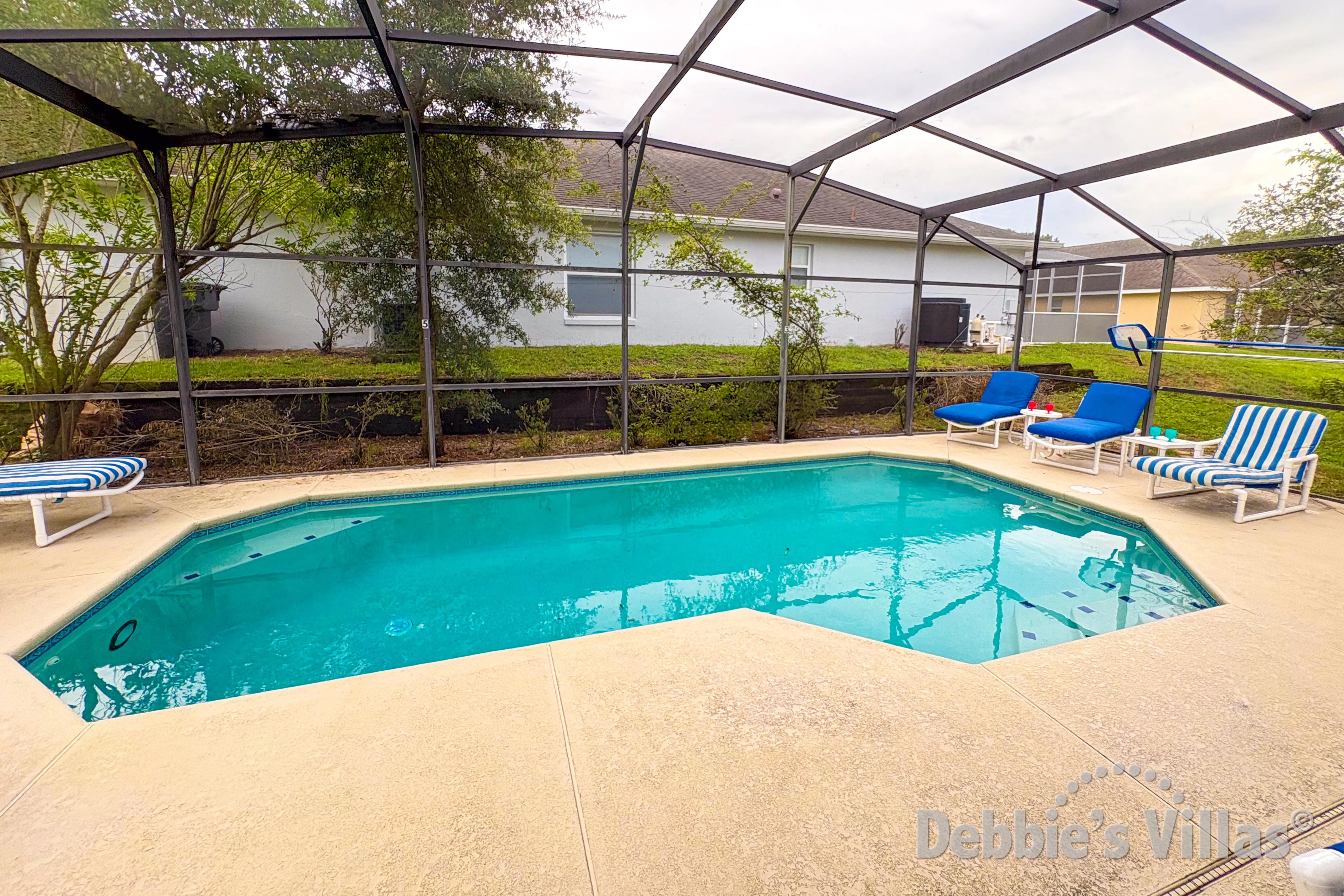 Private swimming pool at this vacation villa on Florida Pines in Davenport