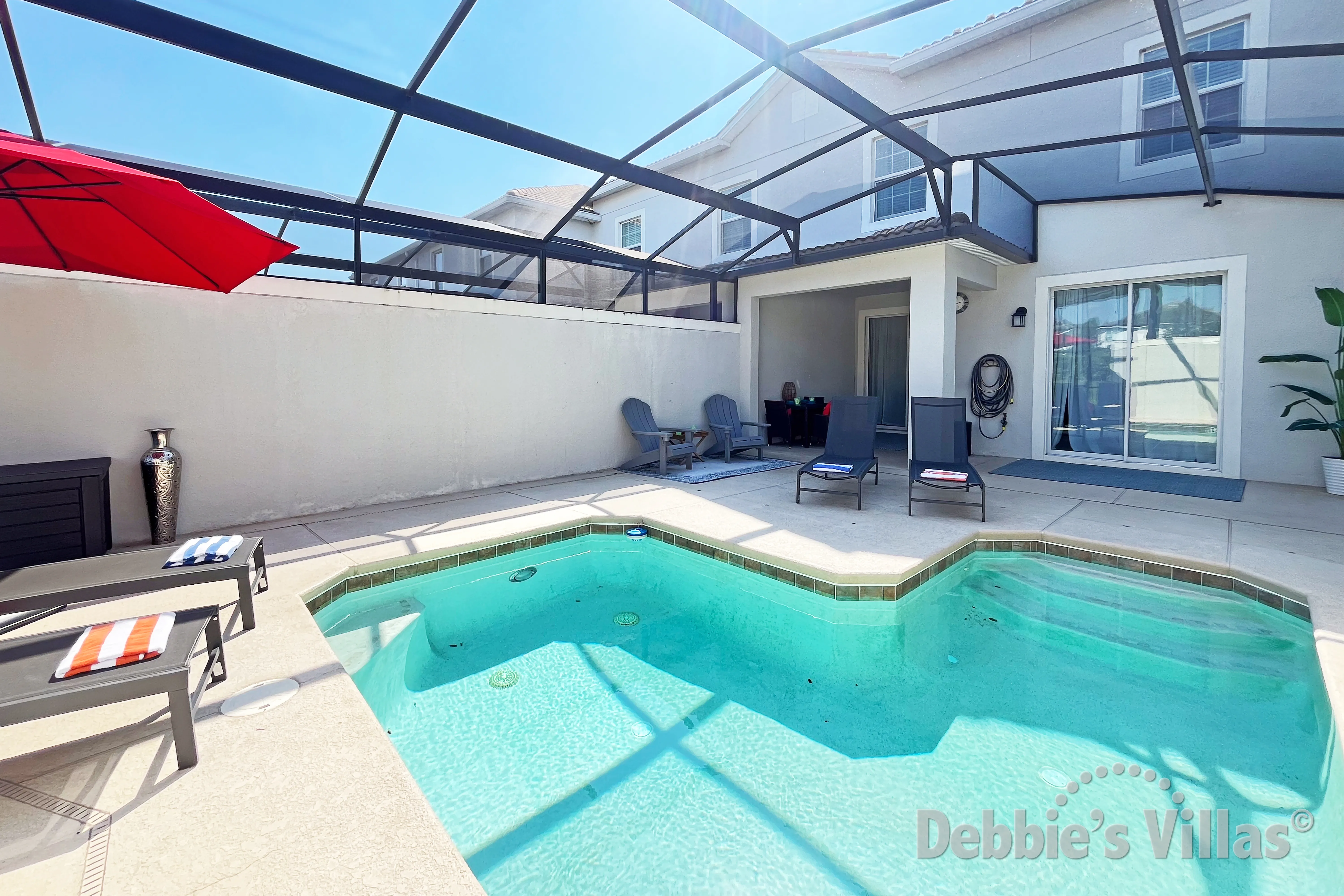 Secluded pool on at this ChampionsGate vacation home