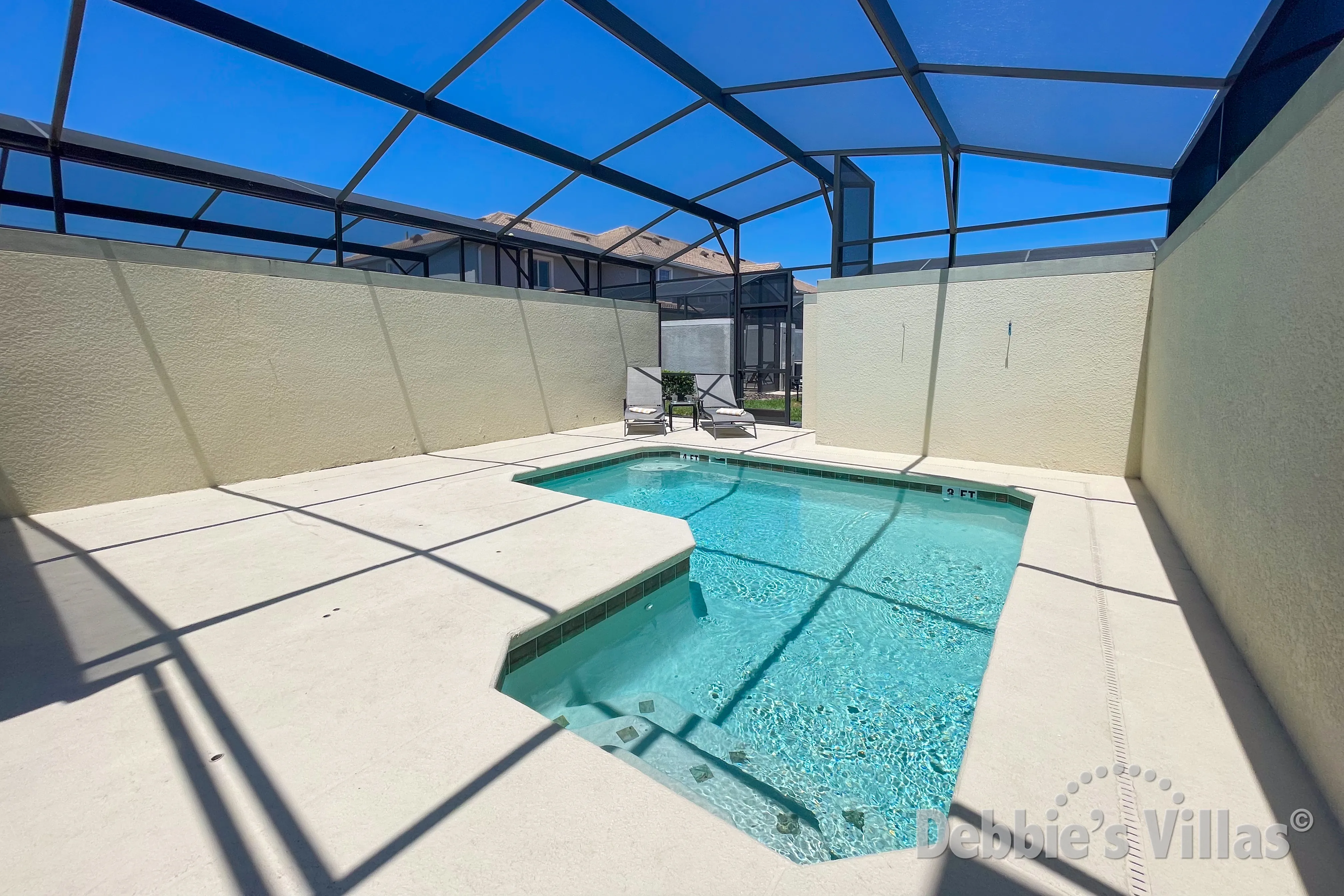 Private splash pool at this vacation home on Storey Lake in Kissimmee