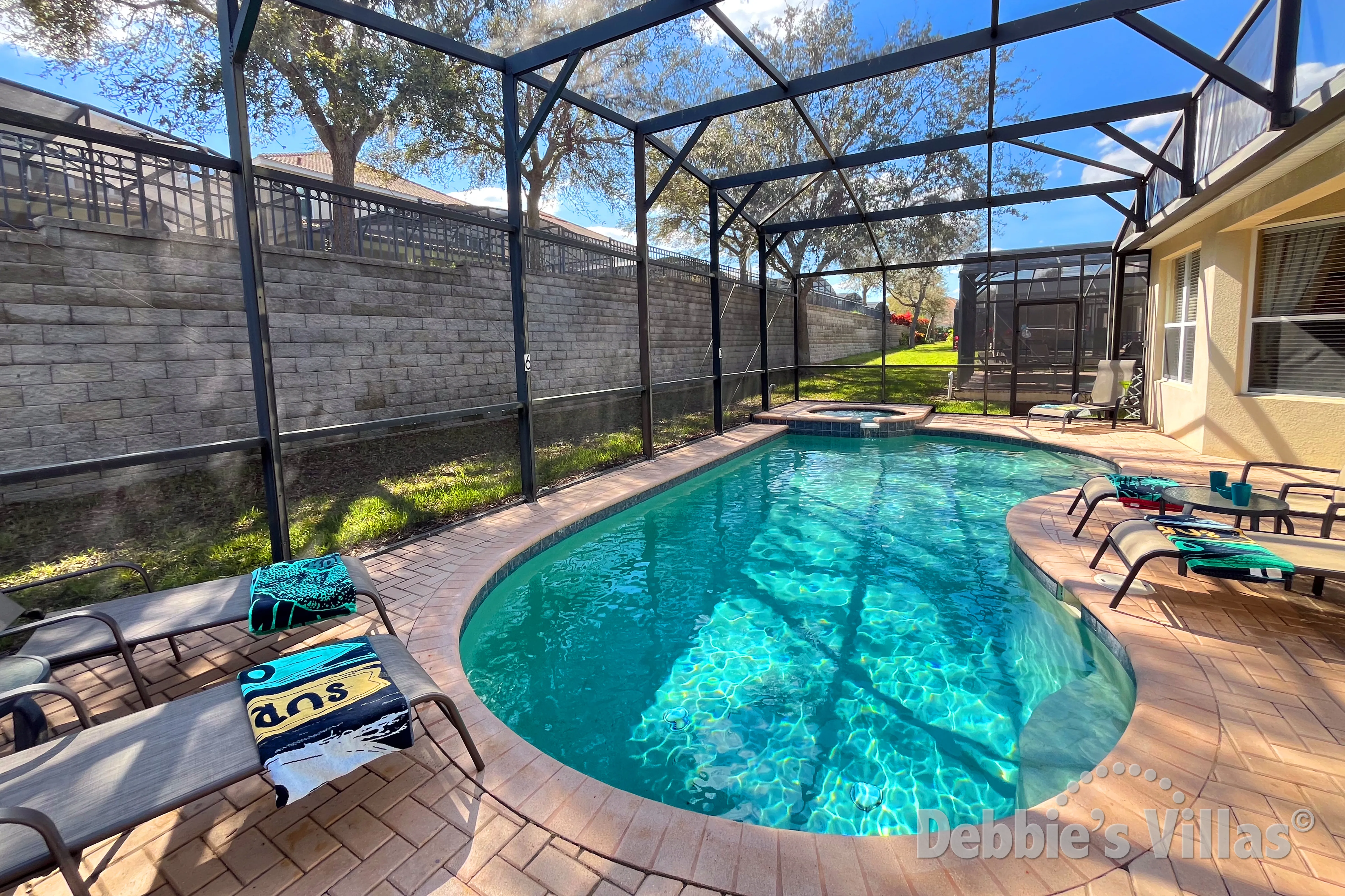 Recharge your batteries at the south-facing pool and spa